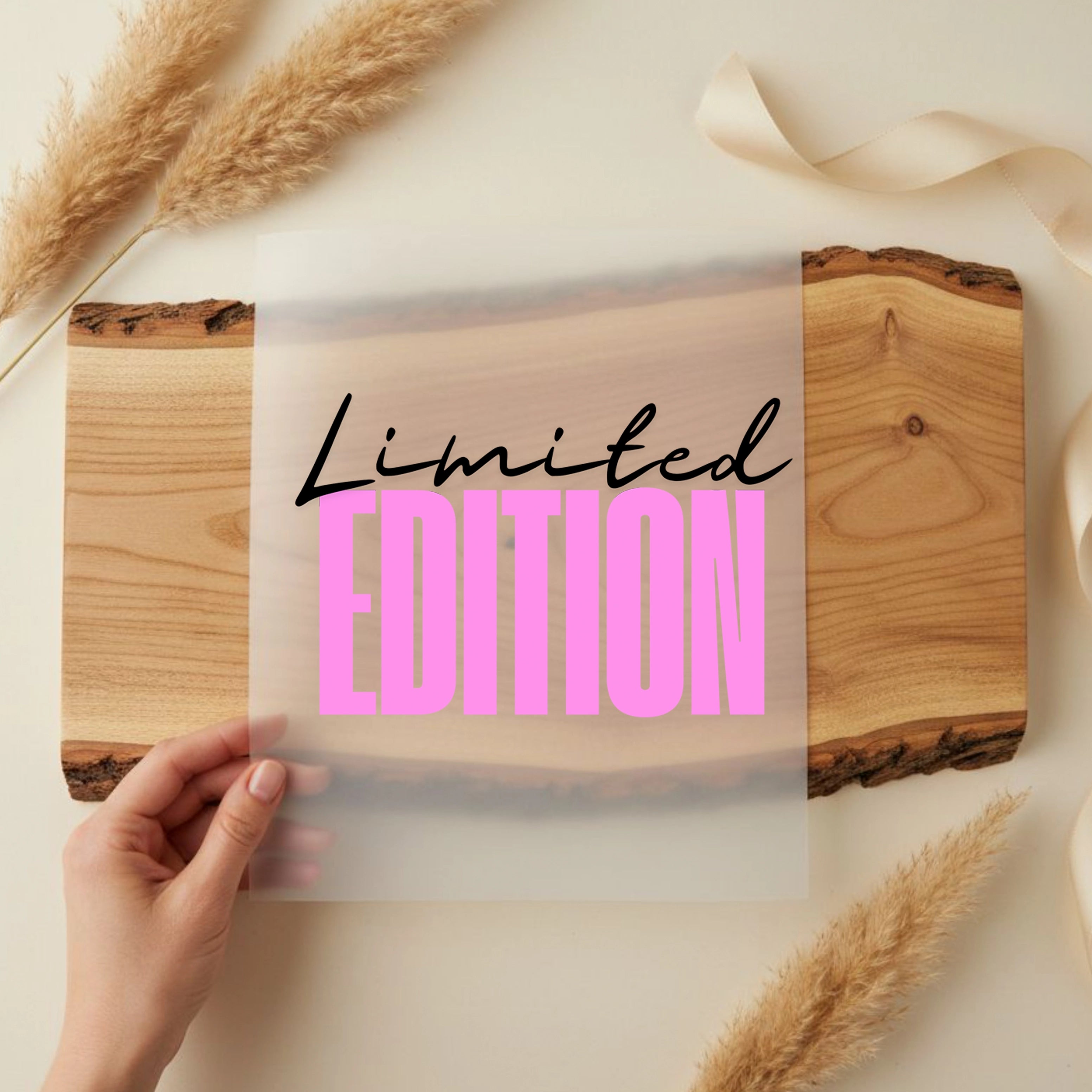 Bügelbild Schriftzug Limited Edition Pink