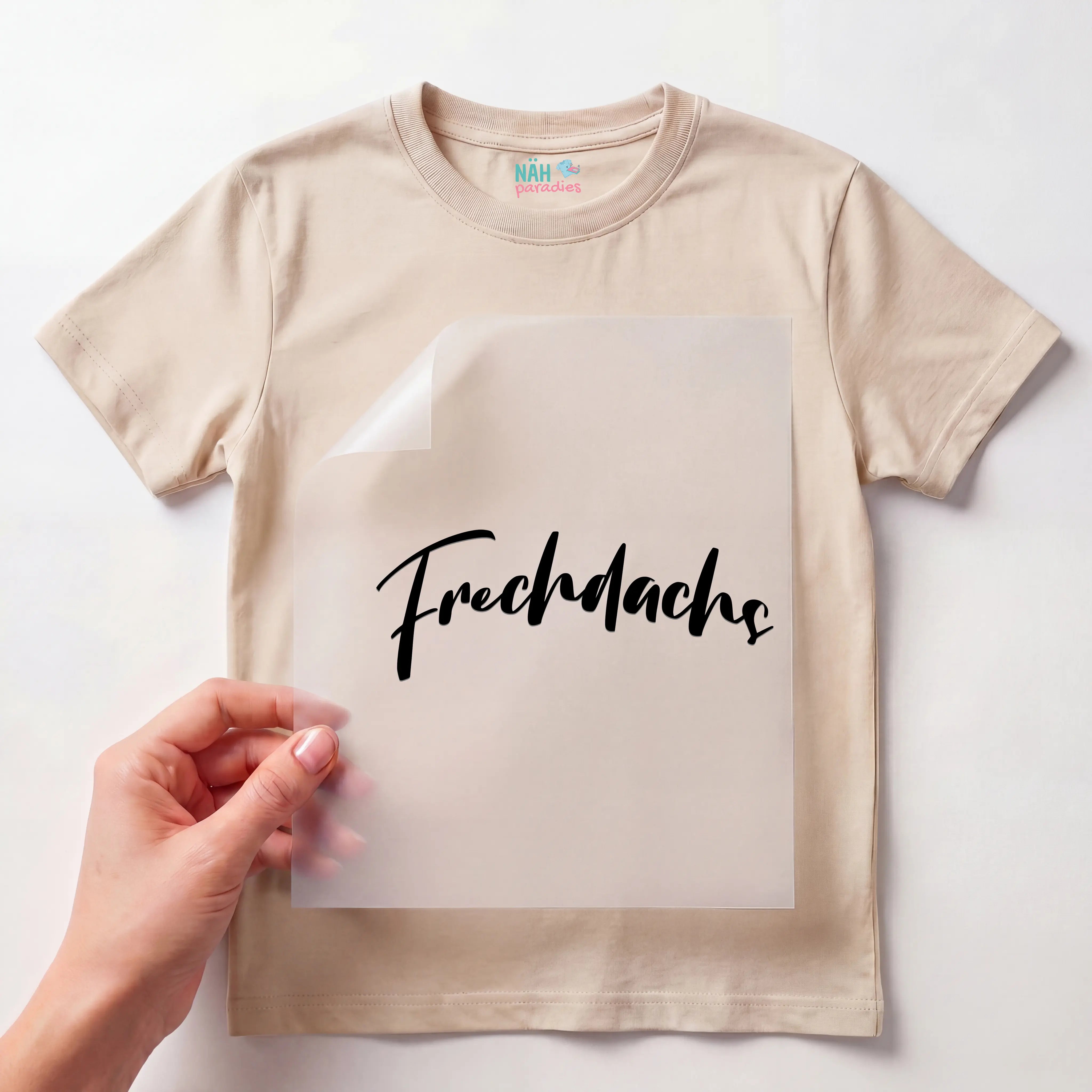 Bügelbild Schriftzug Frechdachs