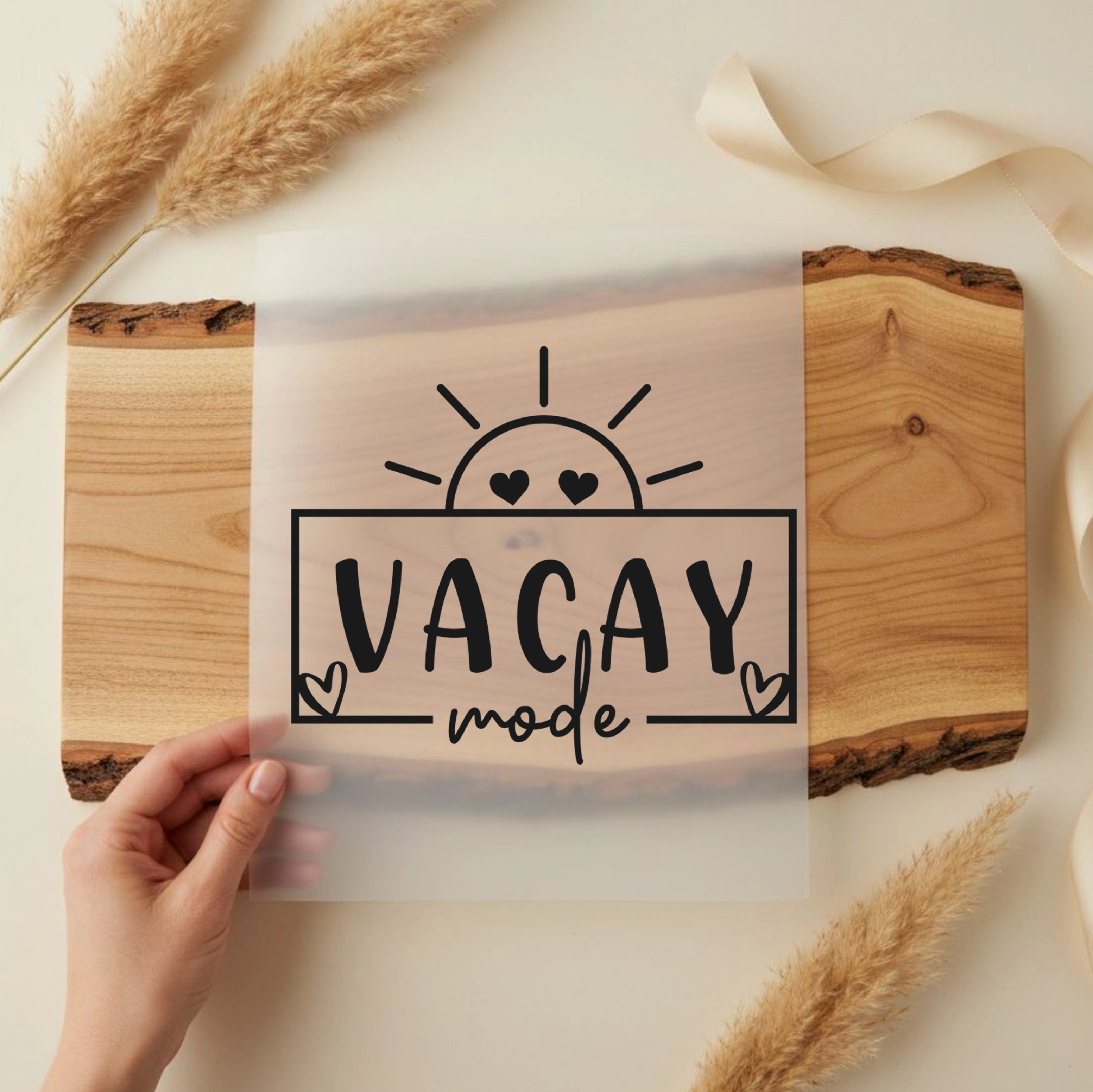 Bügelbild Schriftzug VACAY mode