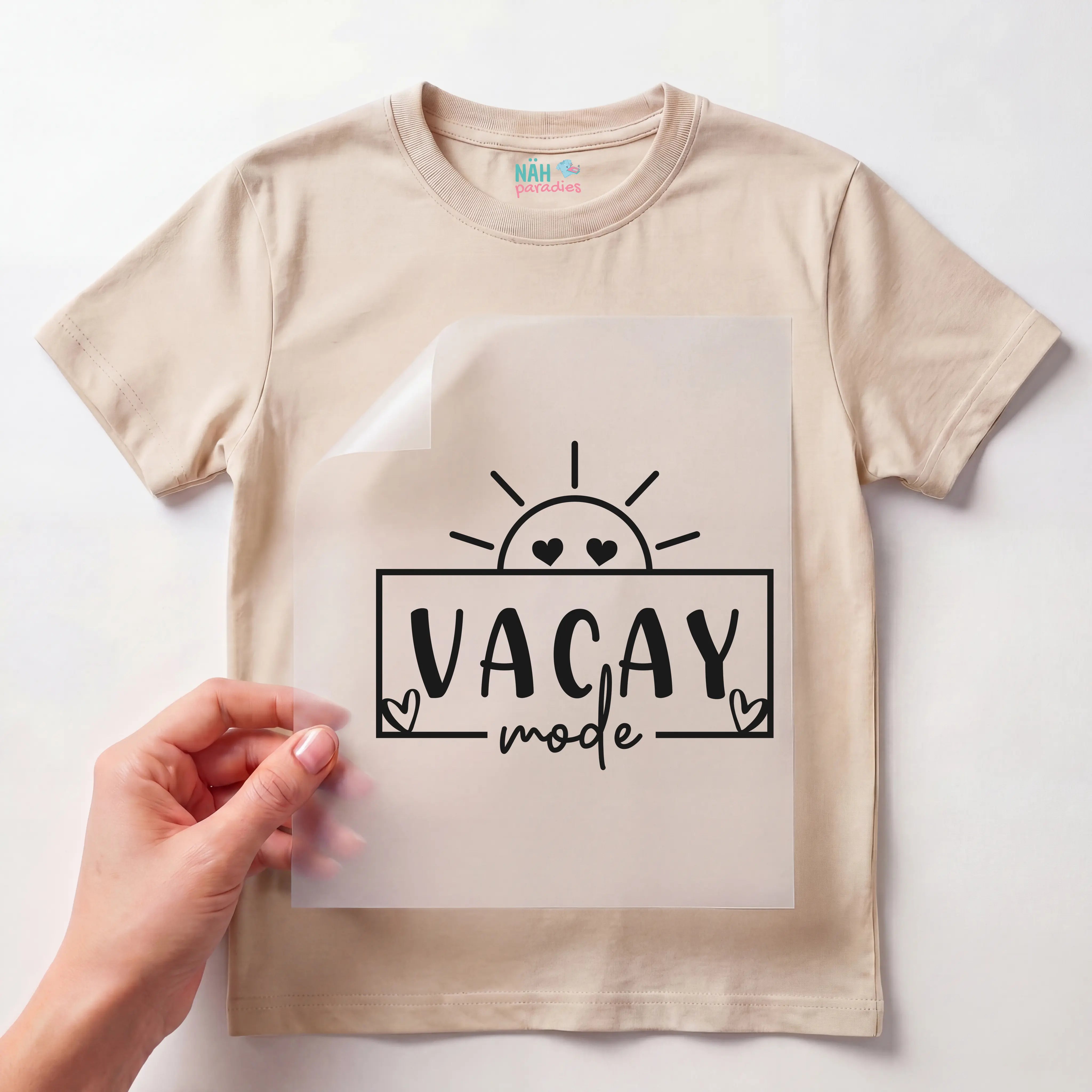 Bügelbild Schriftzug VACAY mode