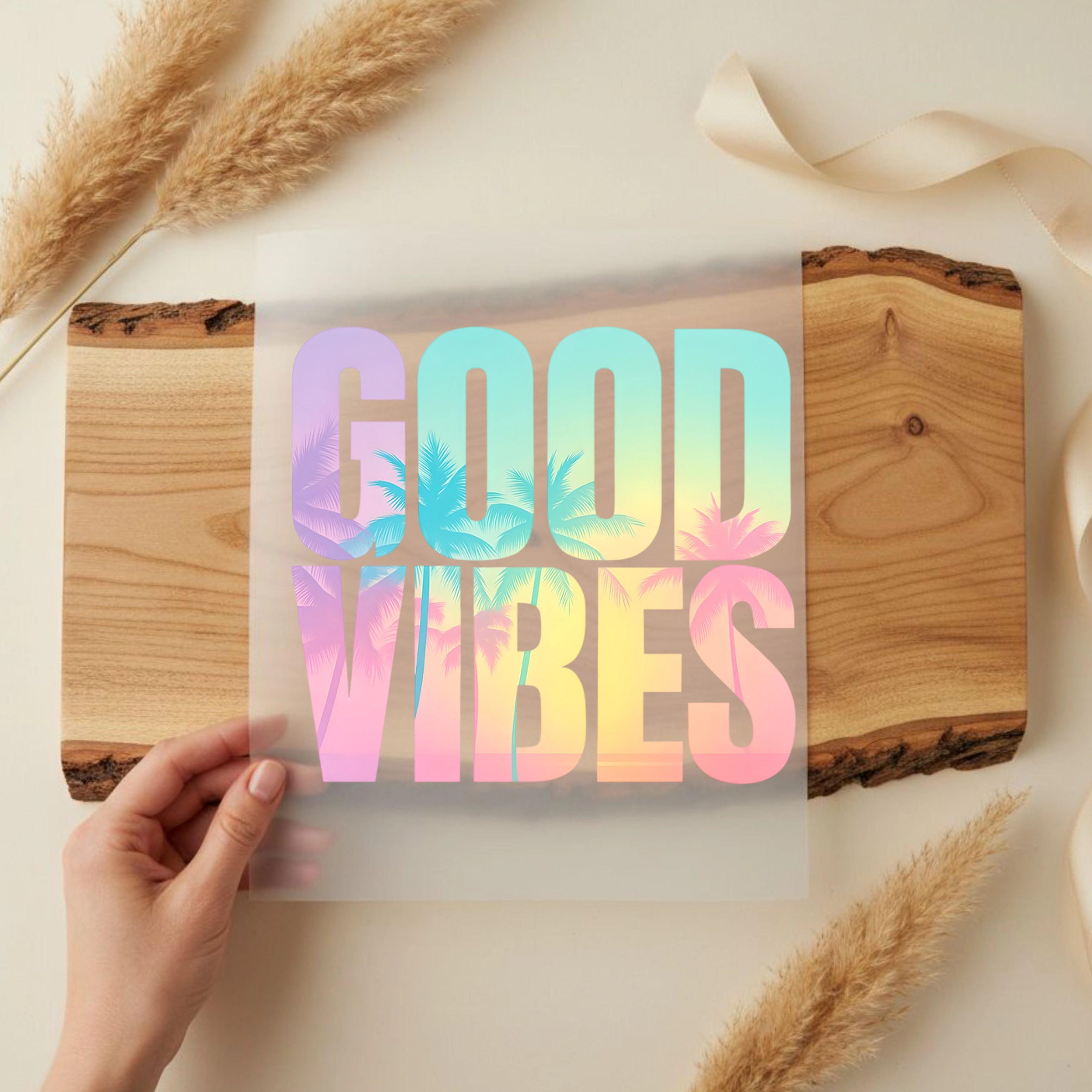 Bügelbild Good Vibes