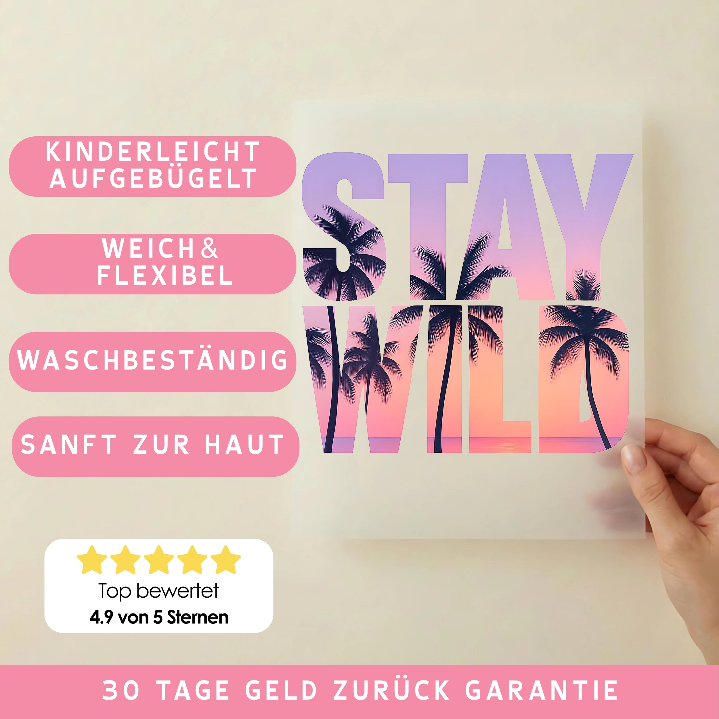 Bügelbild Sommer Staywild