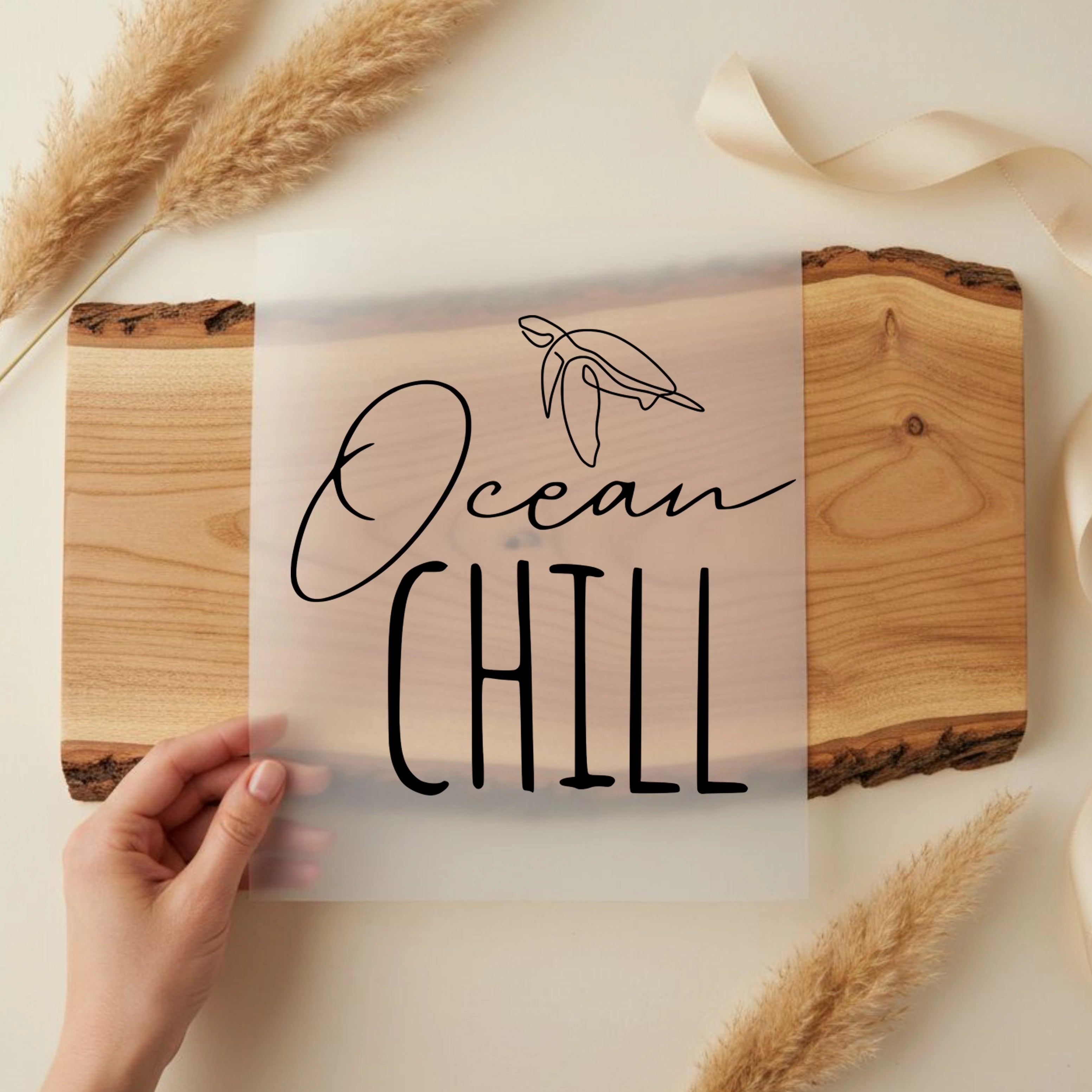 Bügelbild Schriftzug ocean chill