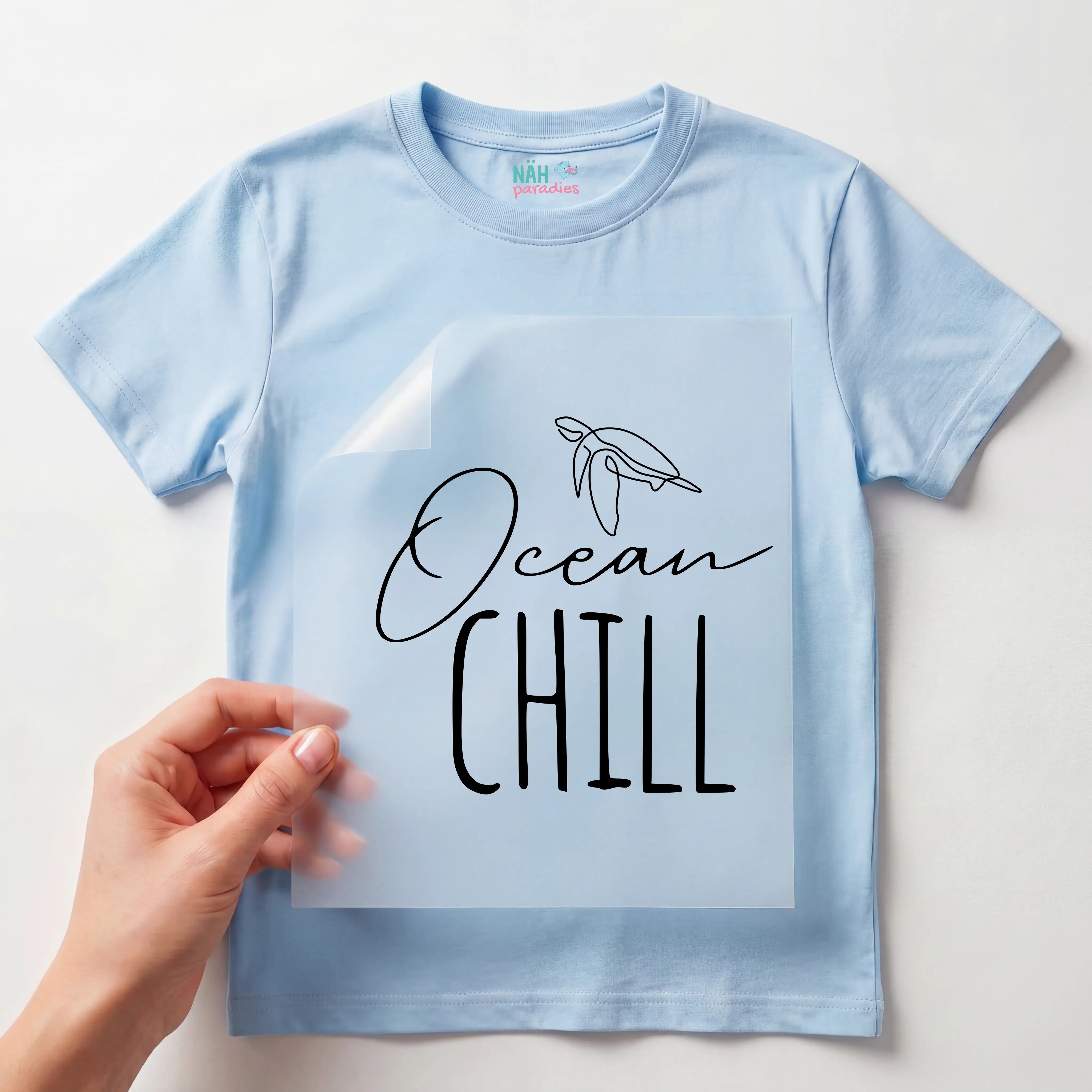 Bügelbild Schriftzug ocean chill