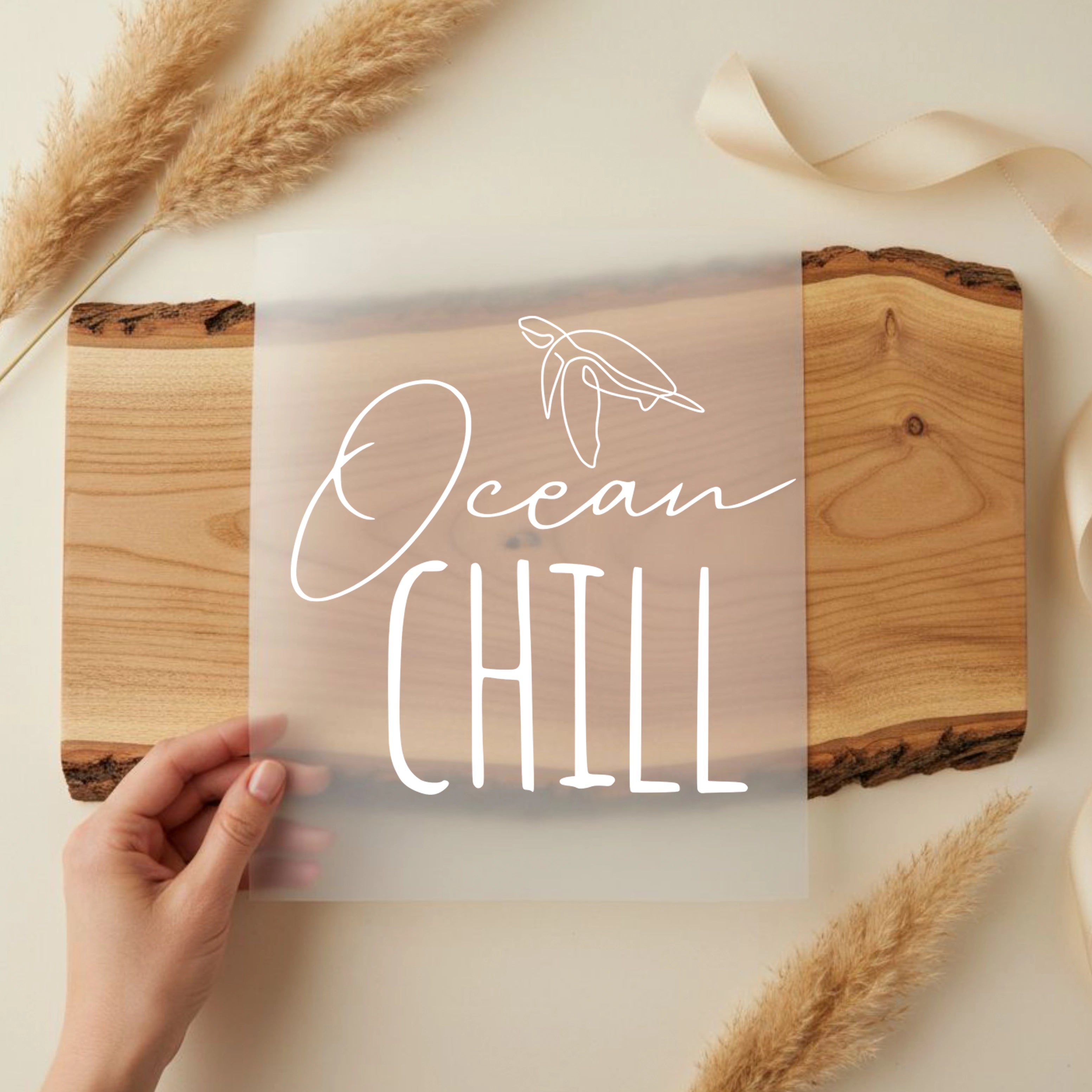 Bügelbild Schriftzug ocean chill