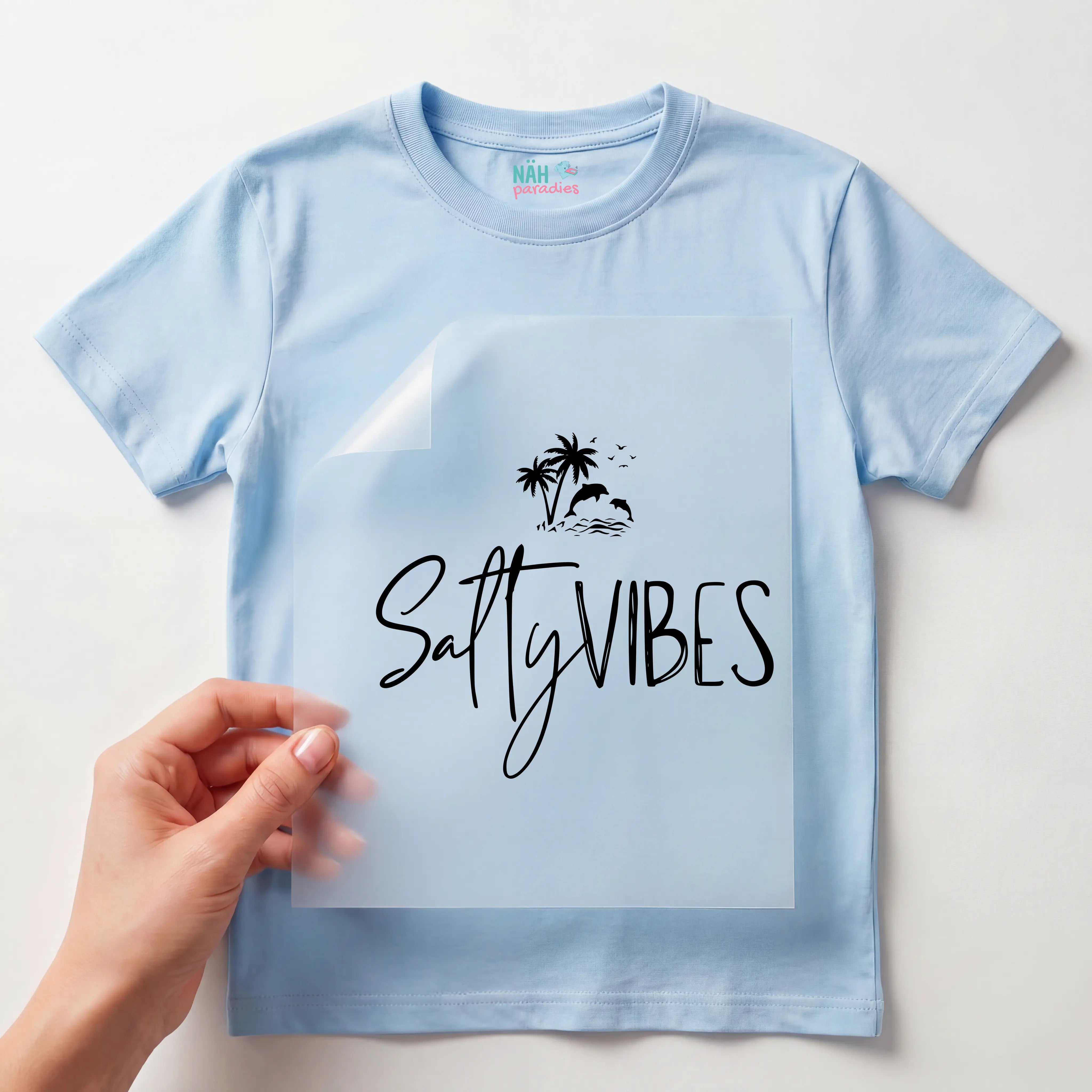 Bügelbild Schriftzug salty vibes