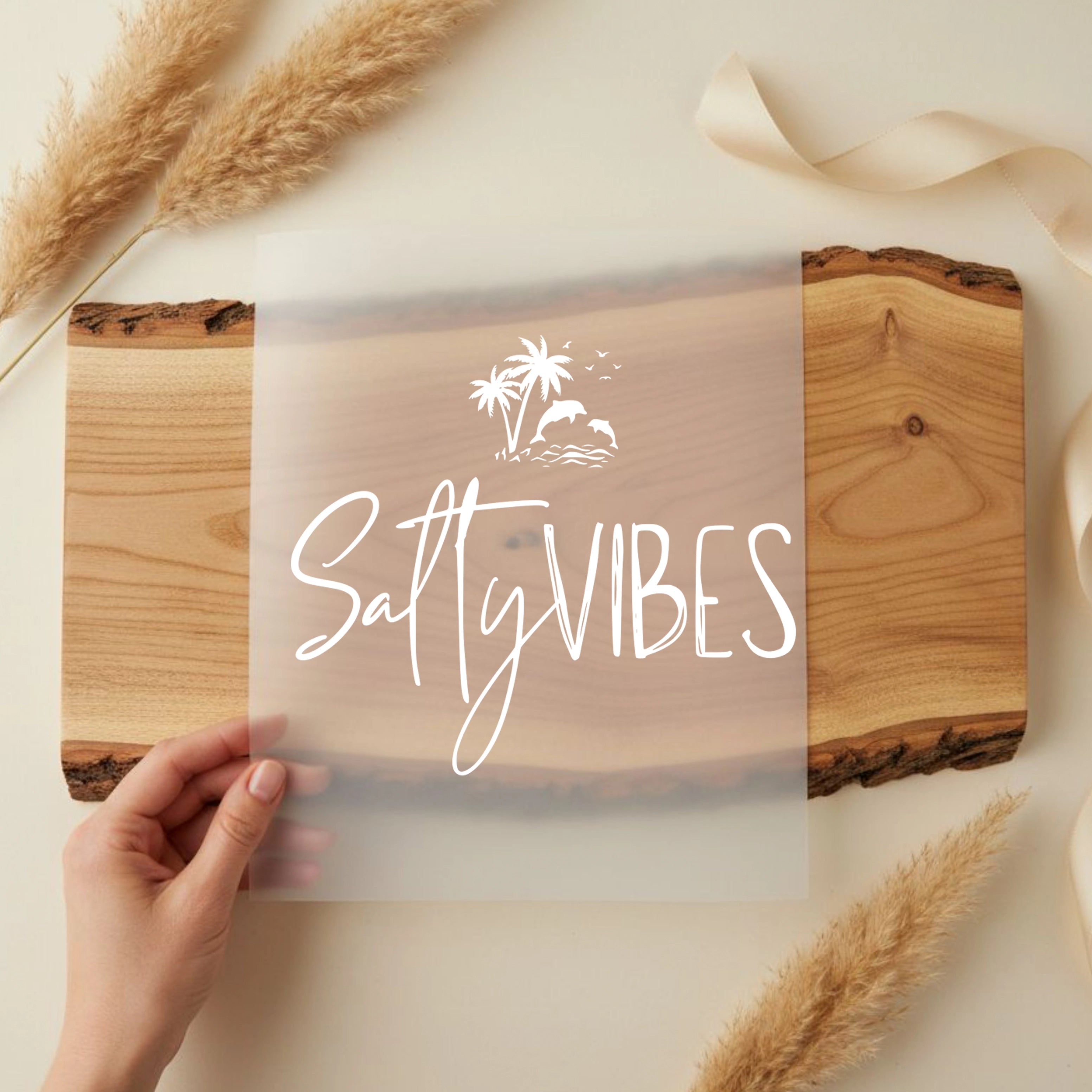 Bügelbild Schriftzug salty vibes