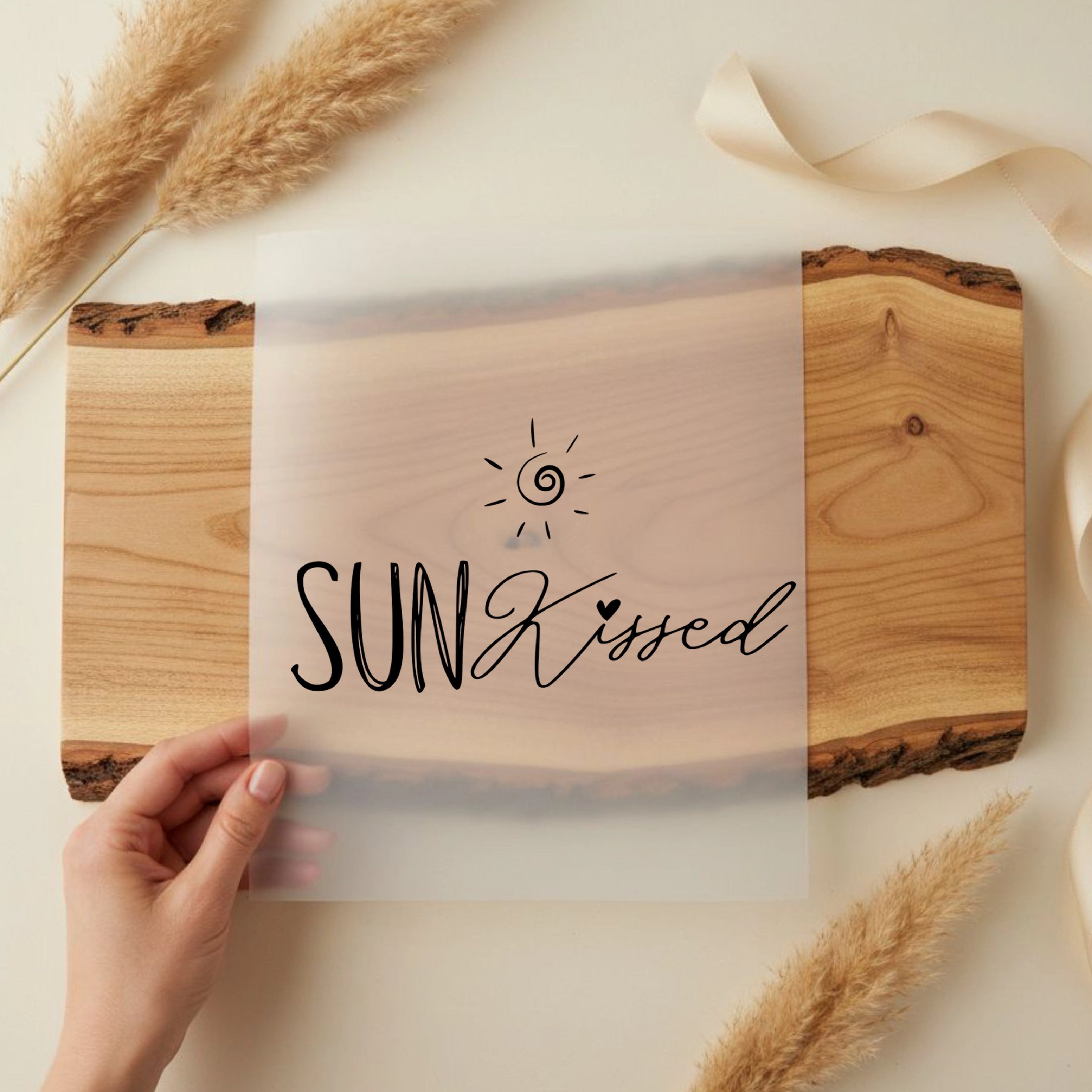 Bügelbild Schriftzug SUN Kissed