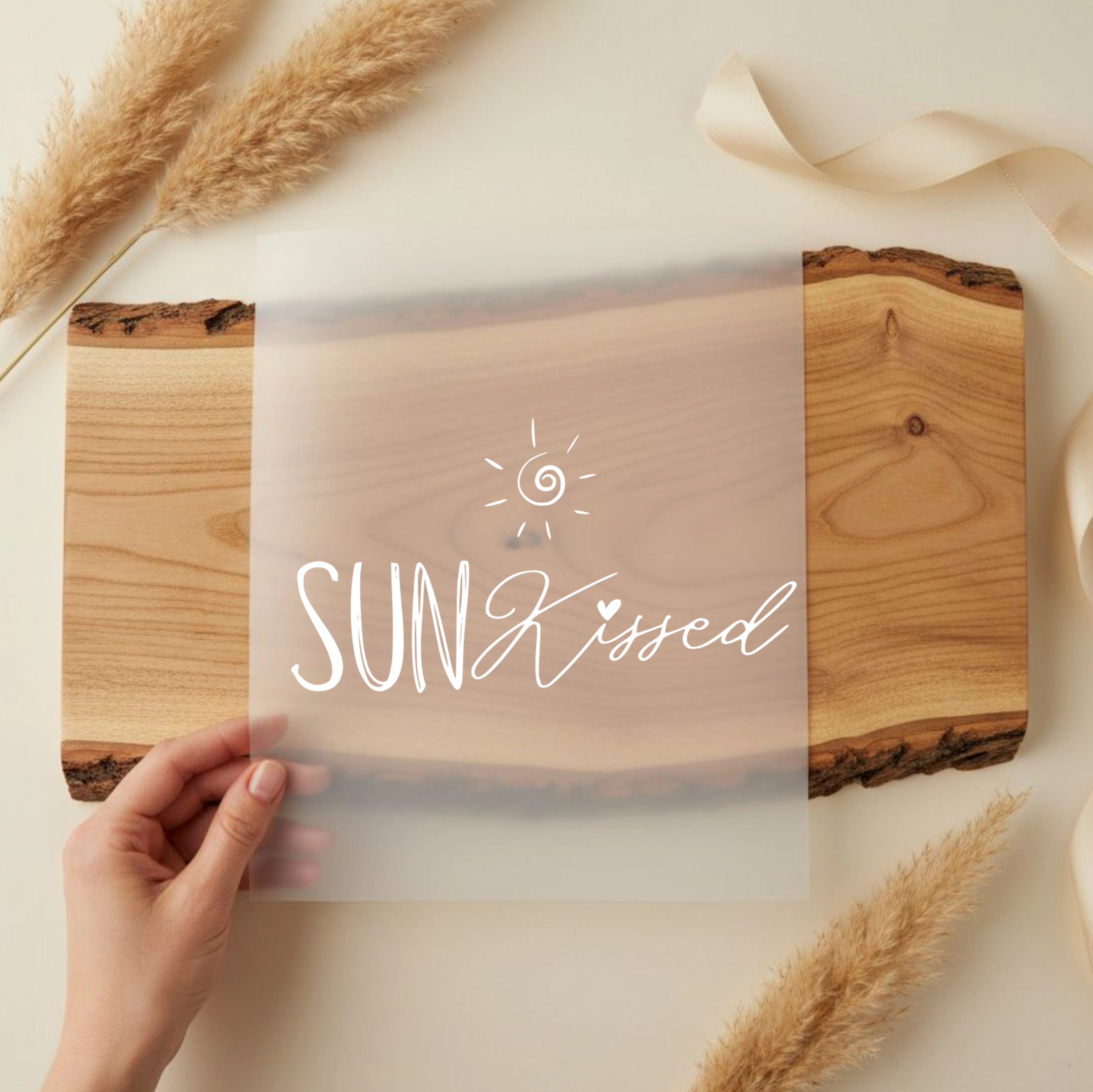 Bügelbild Schriftzug SUN Kissed