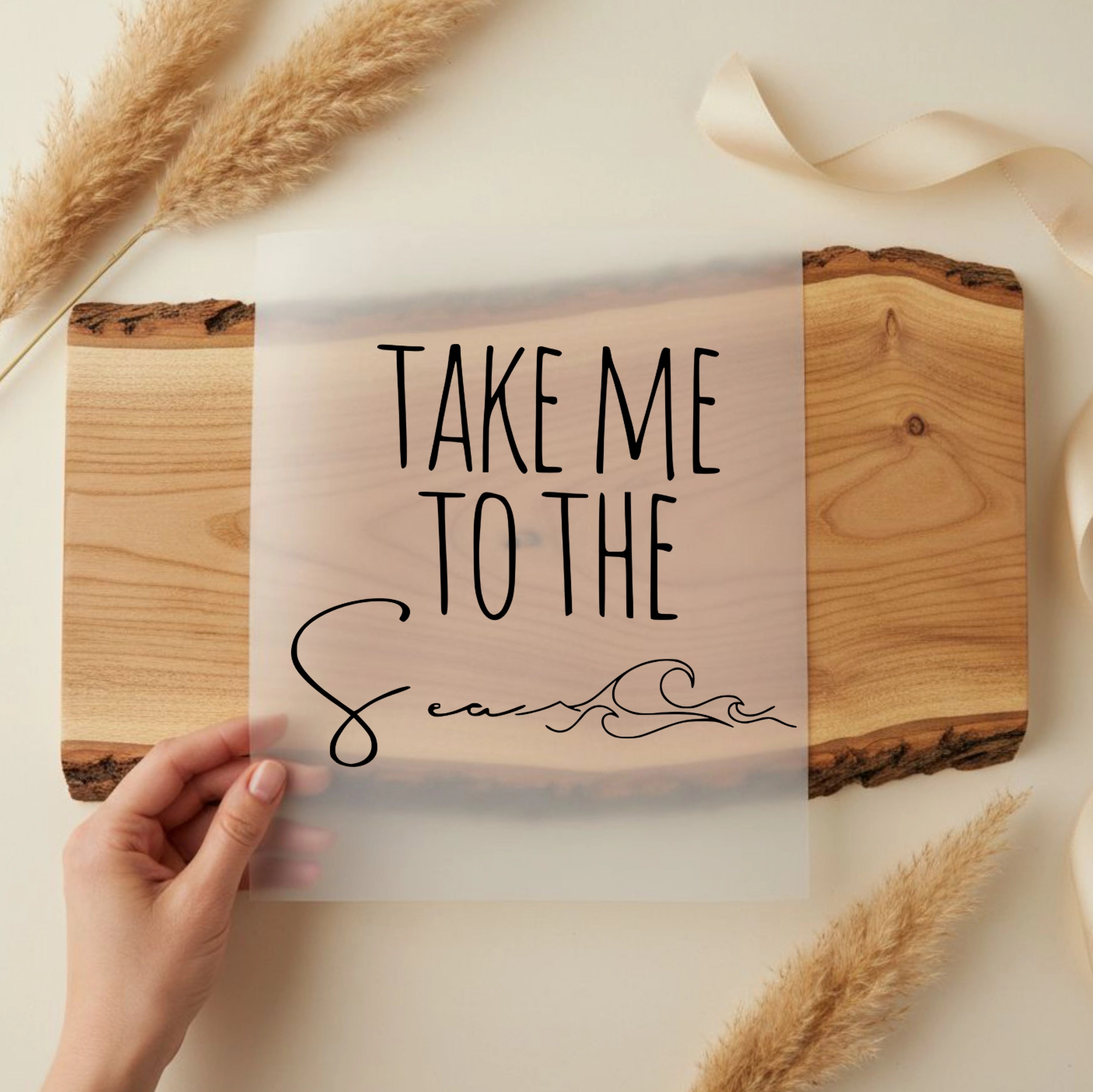 Bügelbild Schriftzug take me to the Sea