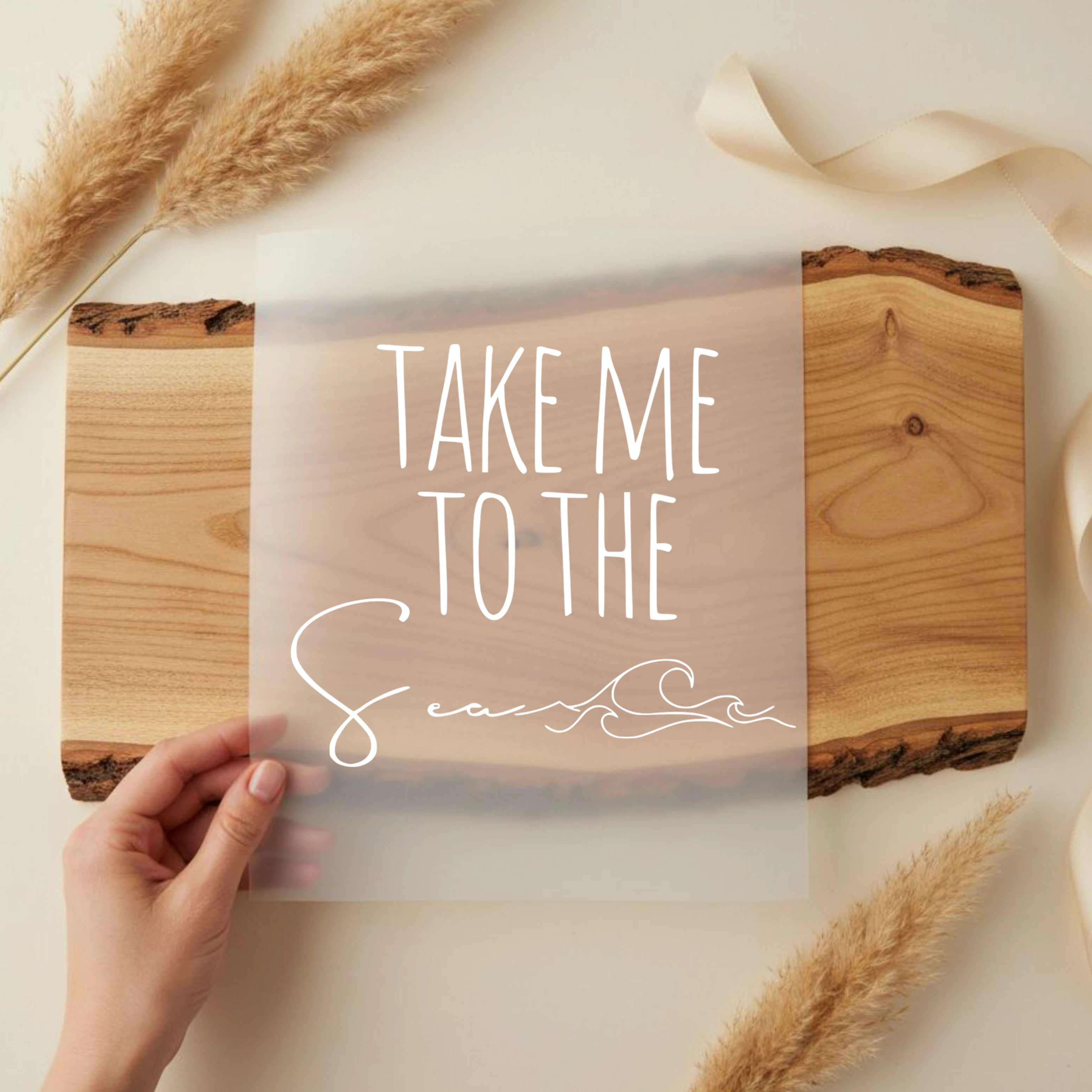 Bügelbild Schriftzug take me to the Sea