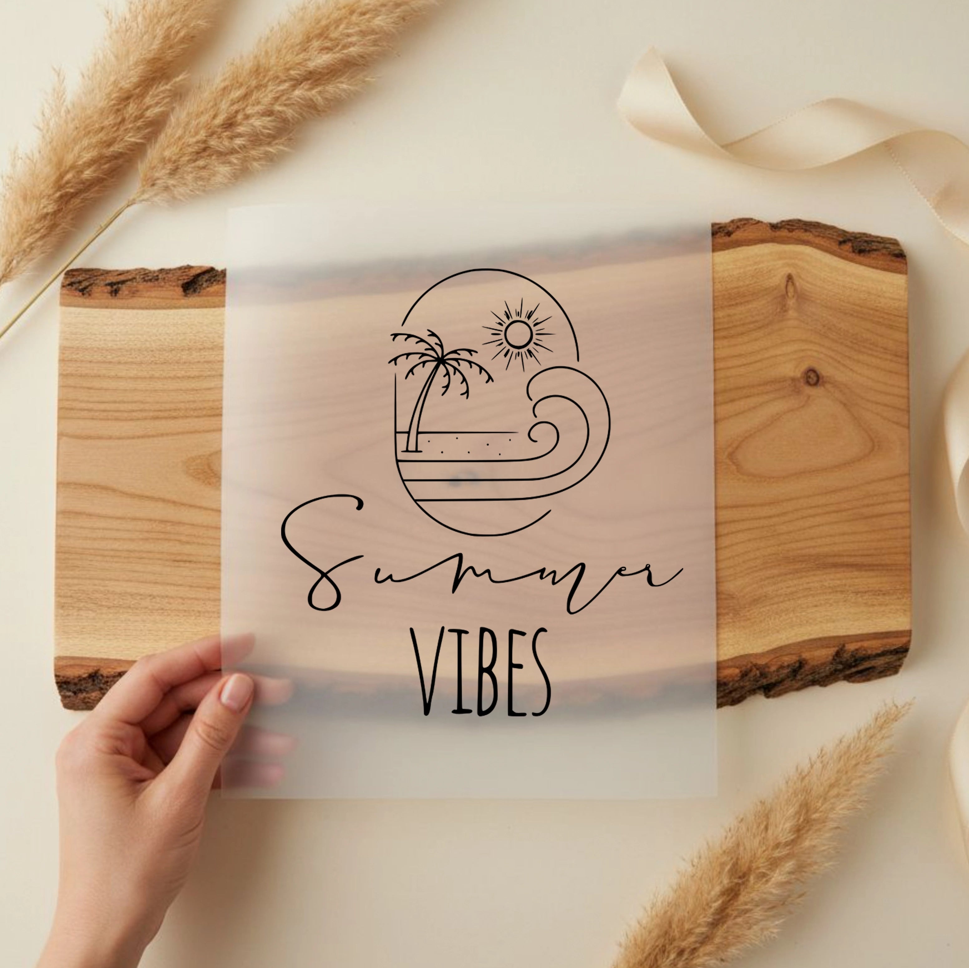 Bügelbild Schriftzug Summer Vibes