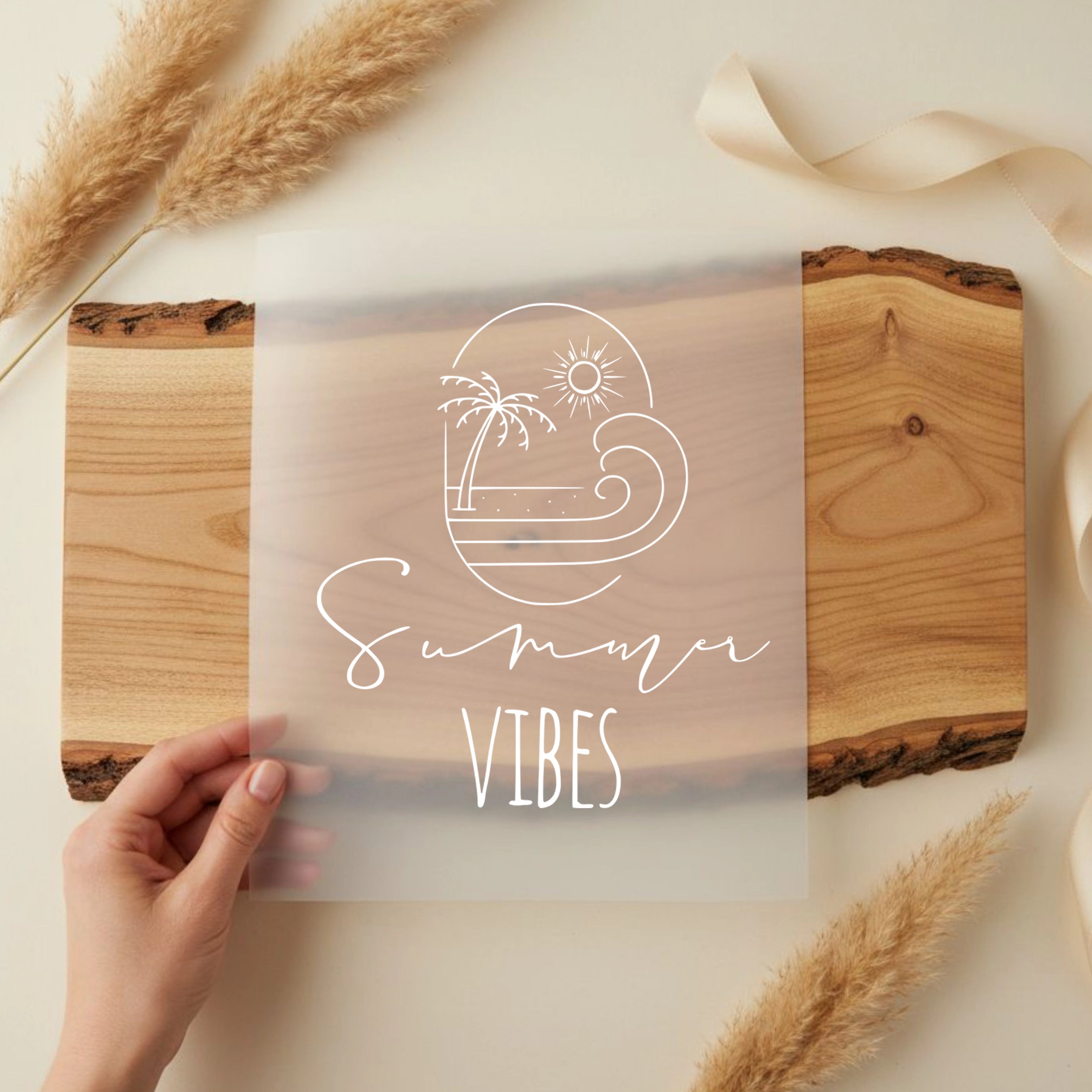 Bügelbild Schriftzug Summer Vibes