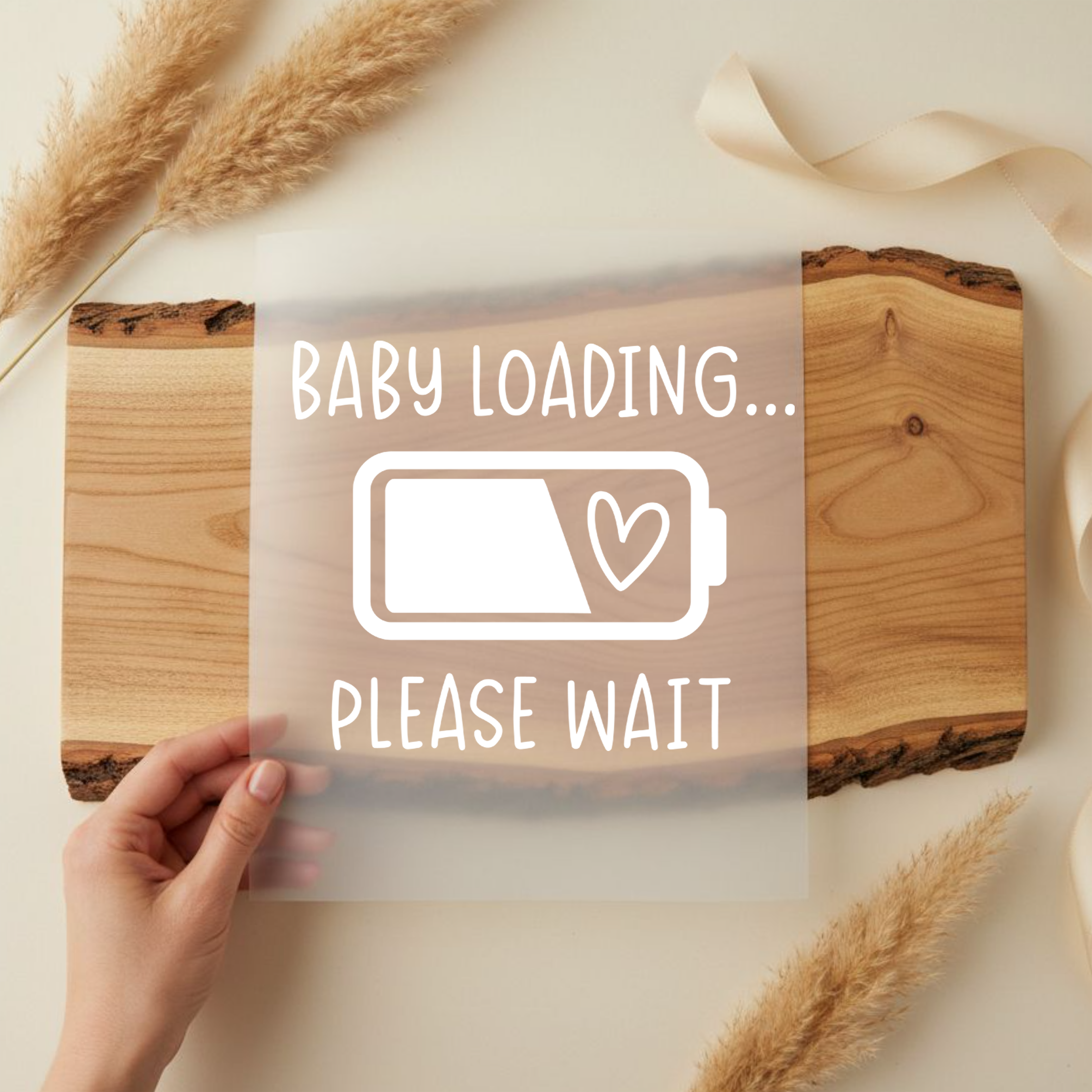 Bügelbild Baby Loading Please Wait