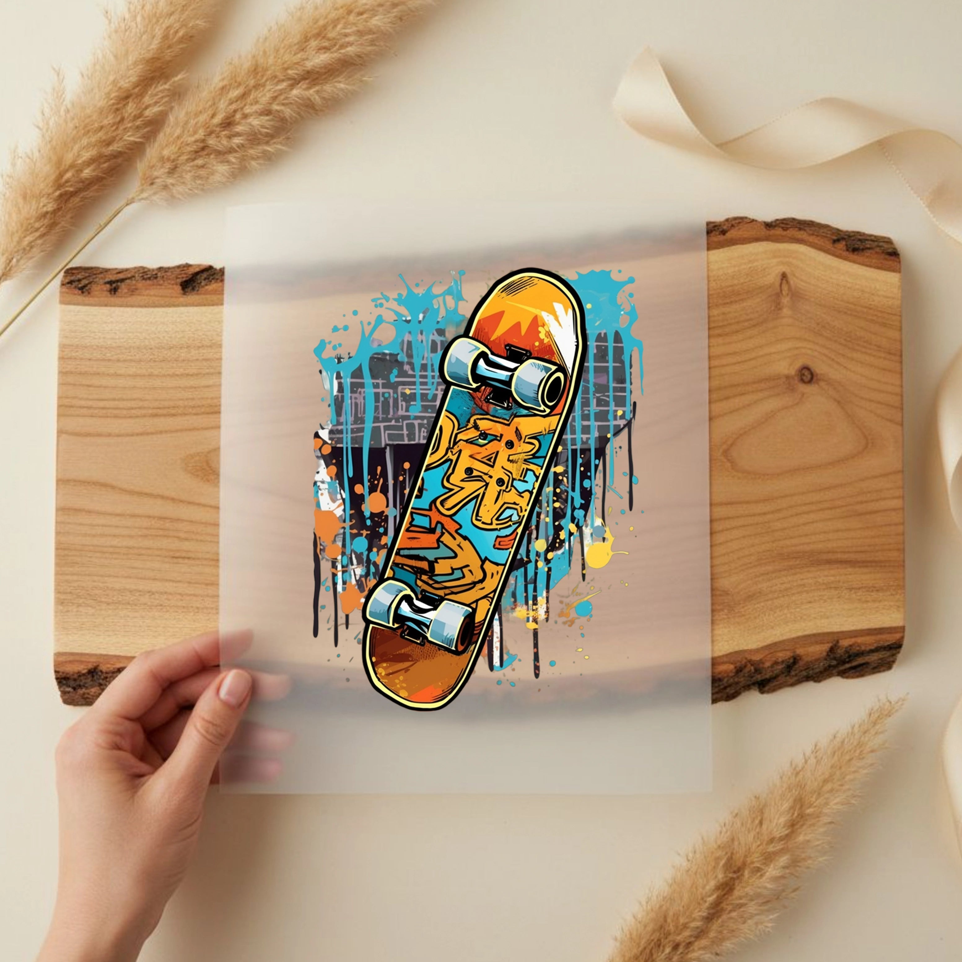 Bügelbild Skateboard