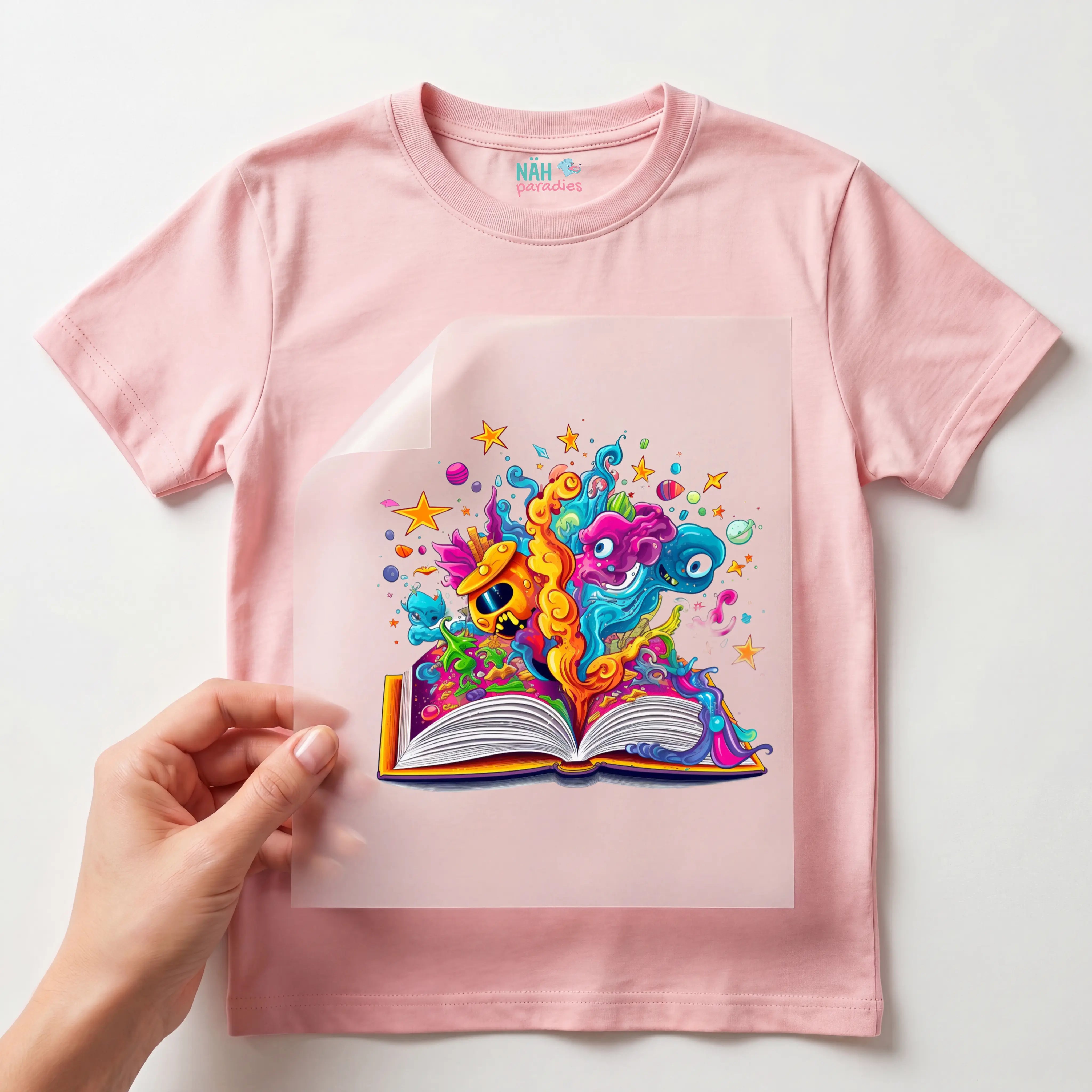 Bügelbild Magisches Buch Bunt