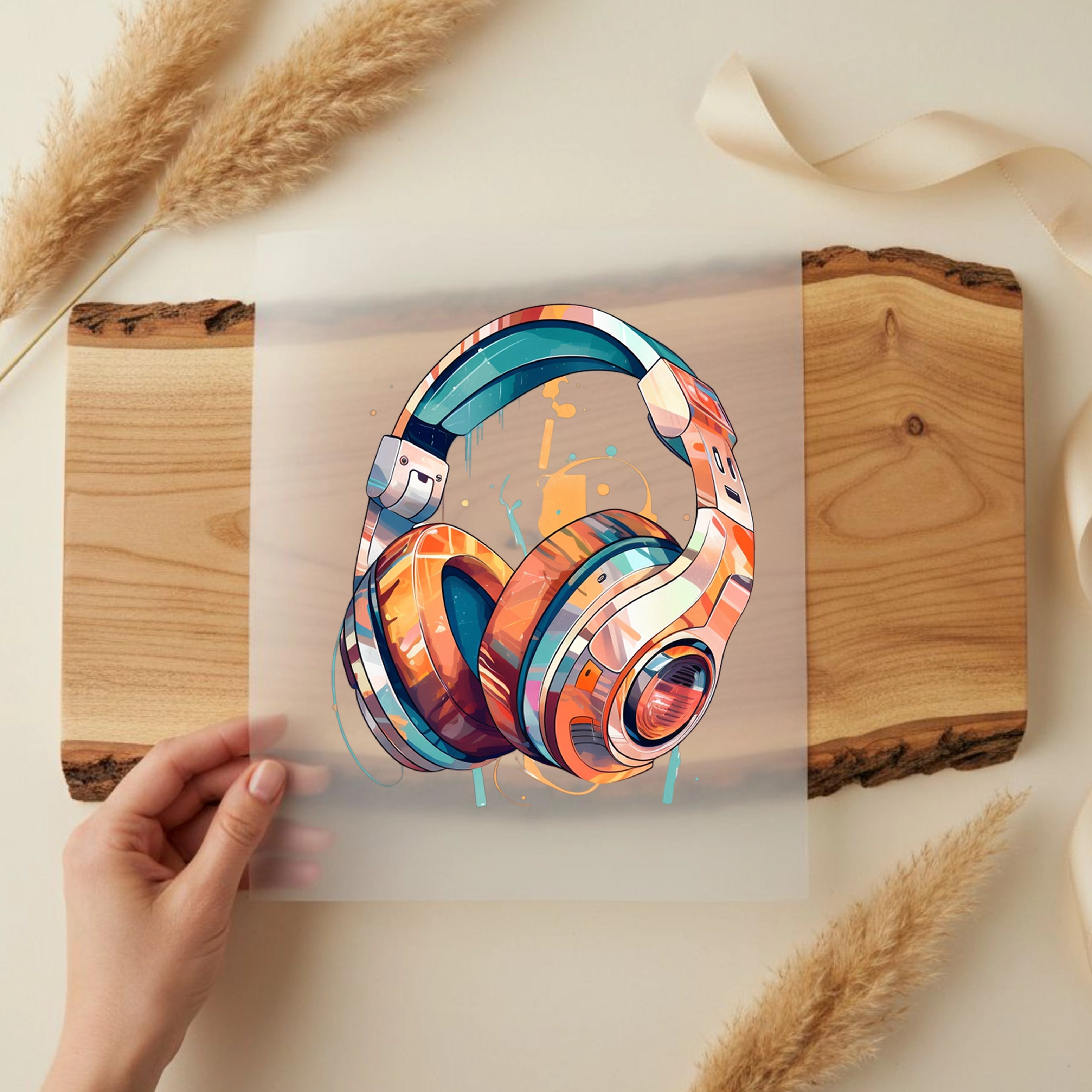 Bügelbild Kopfhörer