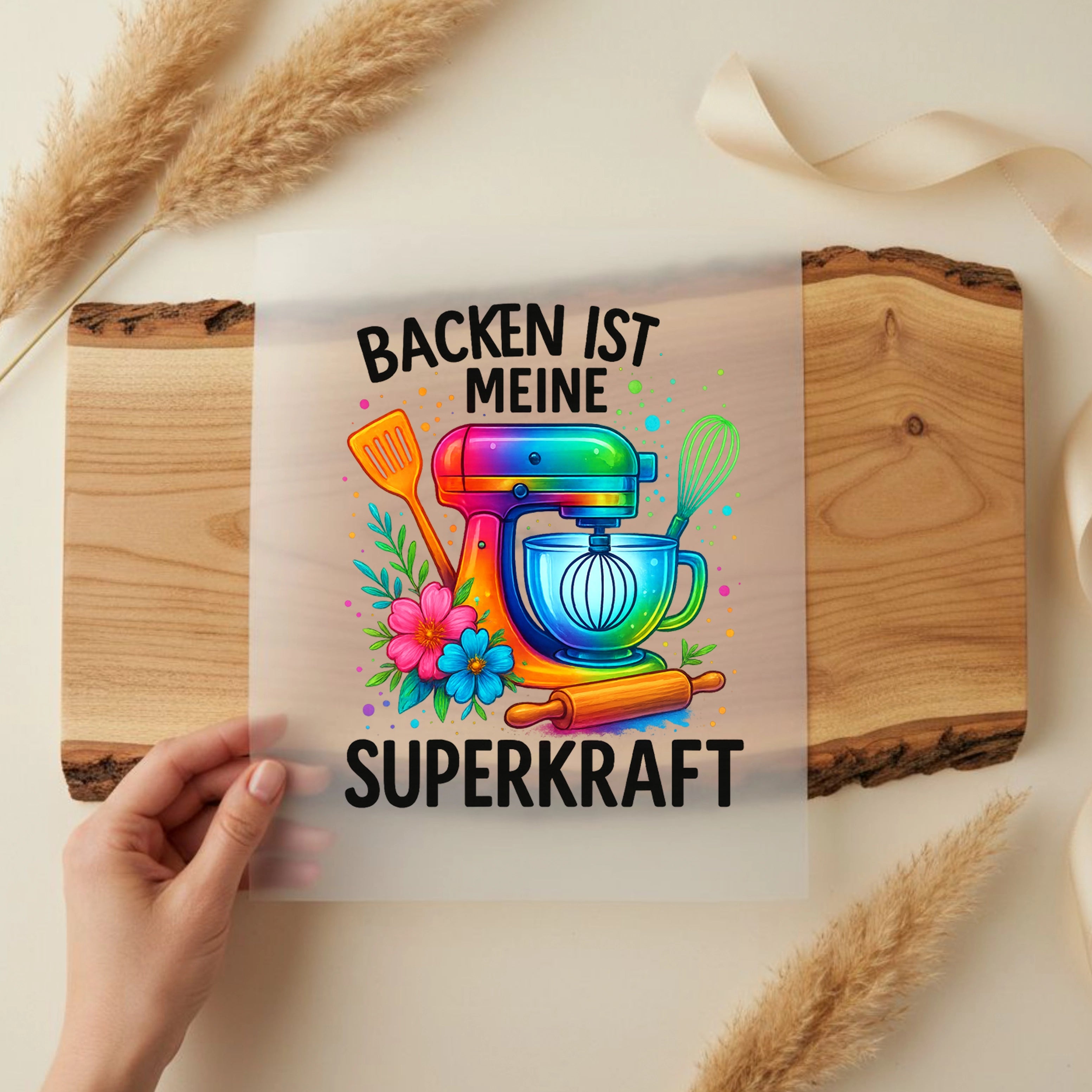 Bügelbild Backen ist meine Superkraft
