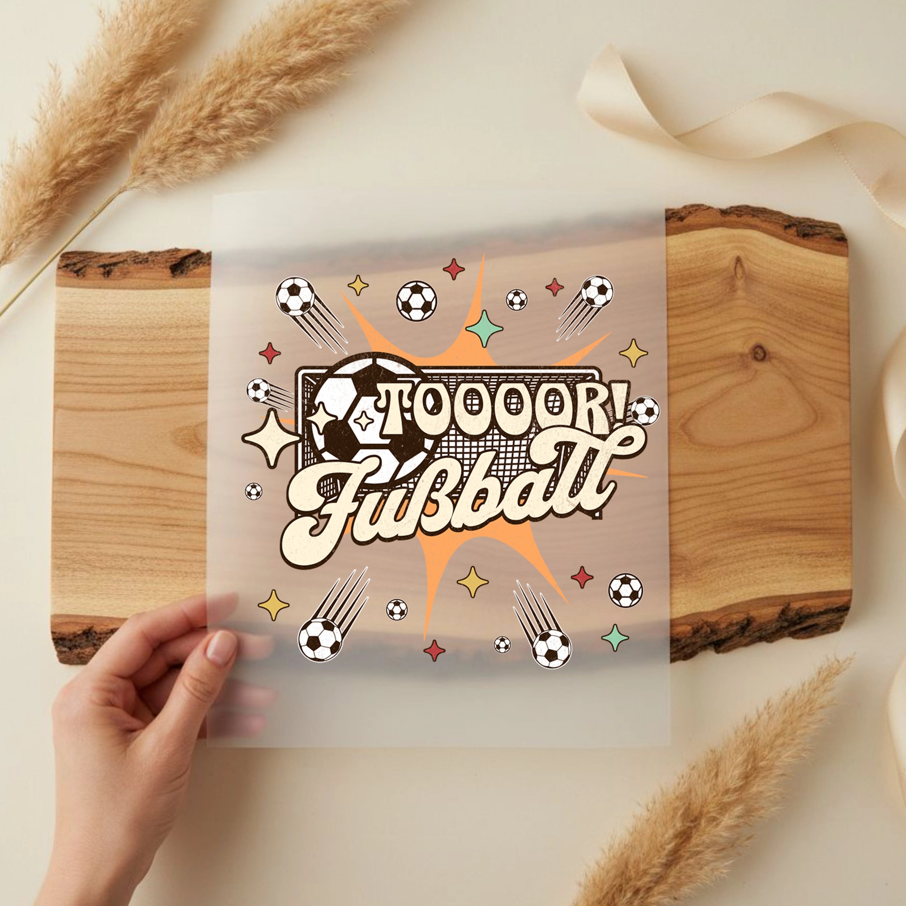 Bügelbild Fußball Toooor