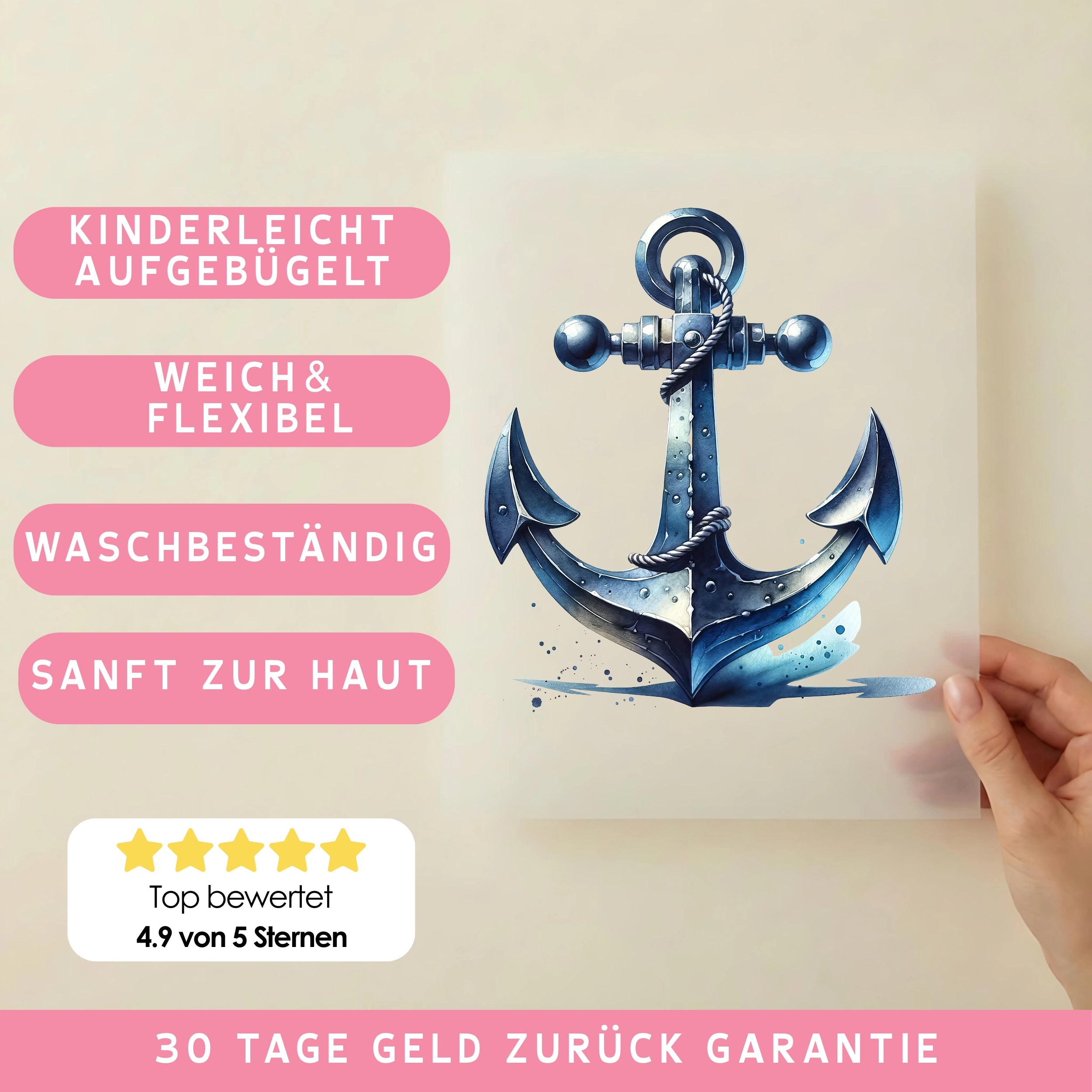Bügelbild Anker der Tiefe