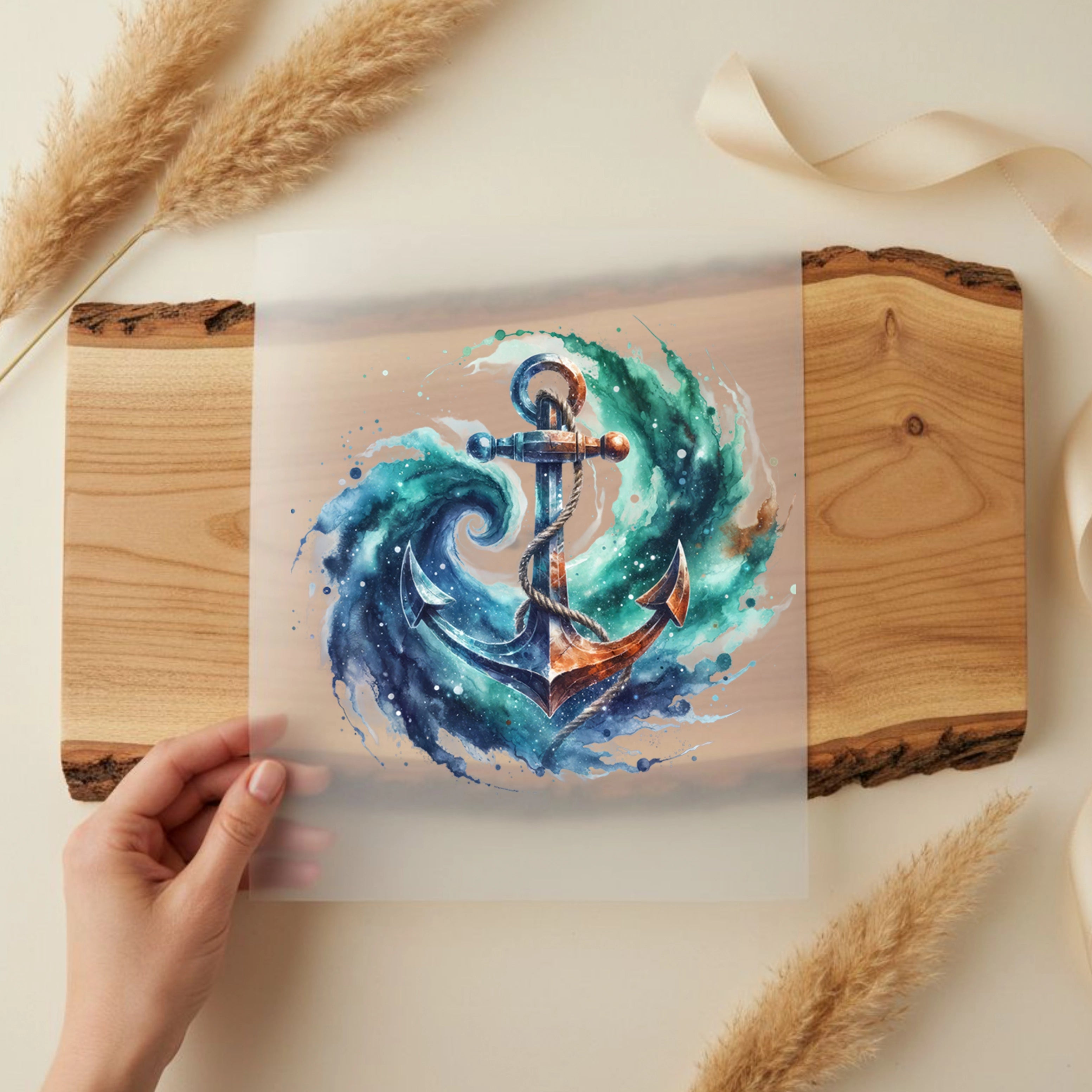 Bügelbild Anker Zauberschimmer