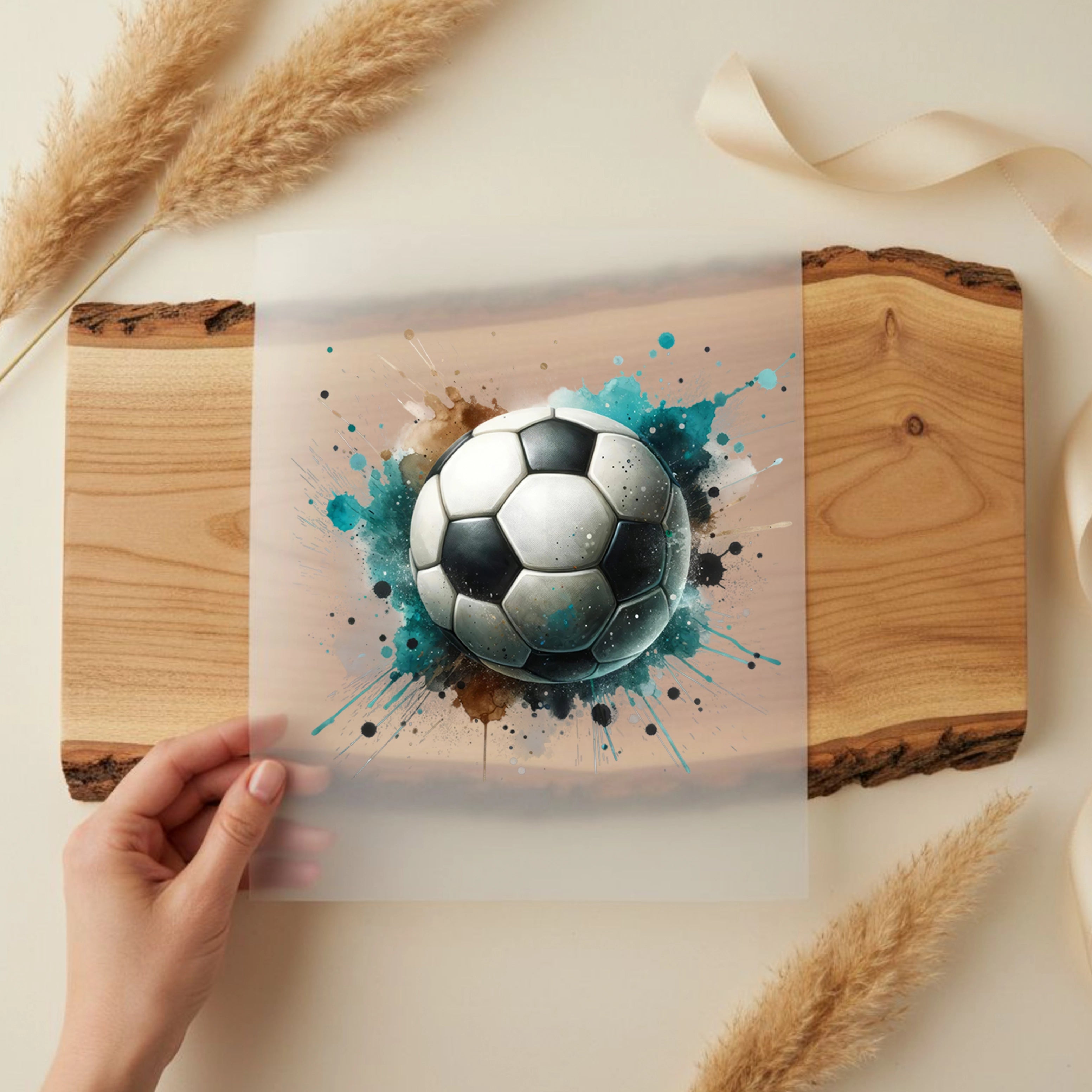 Bügelbild Fußball Power