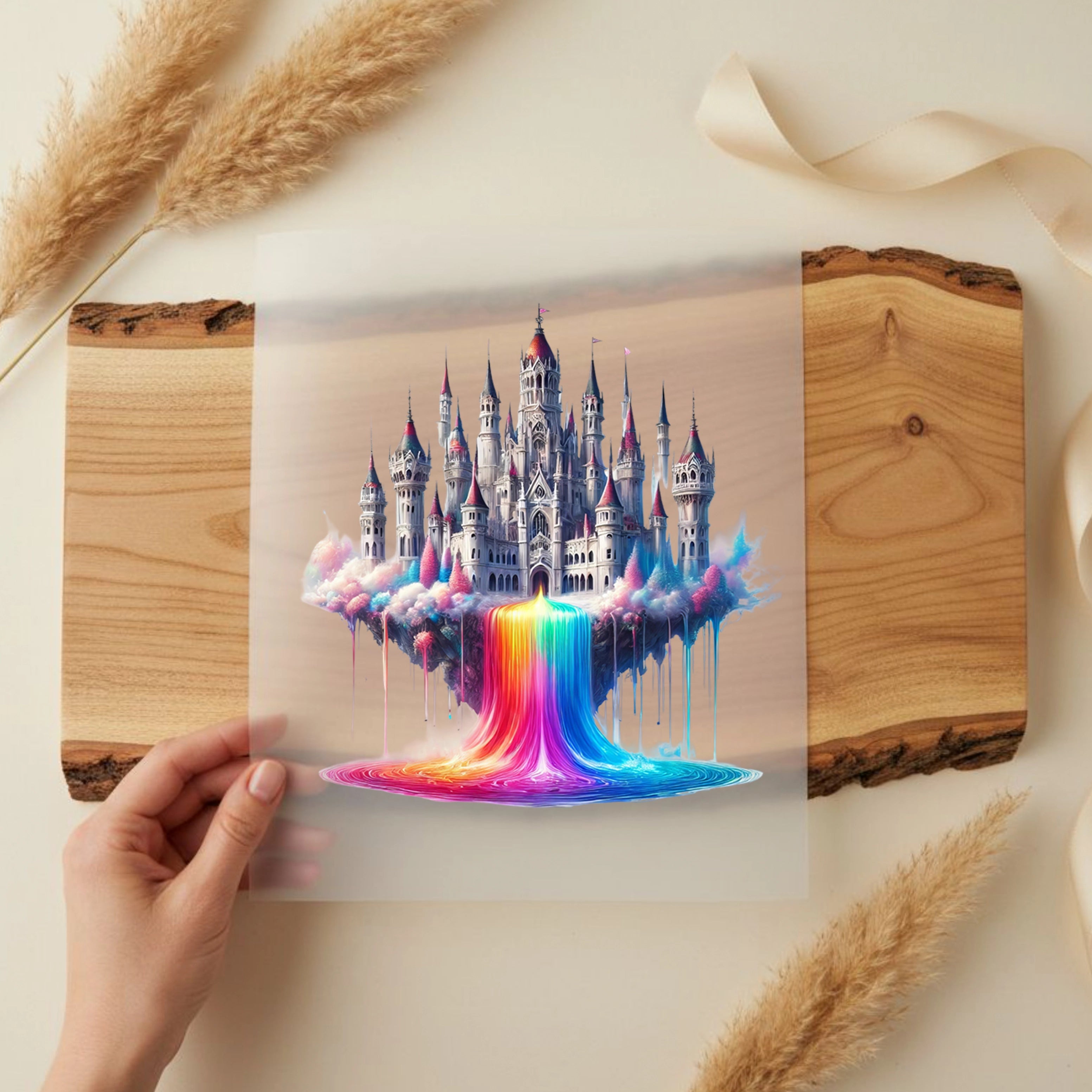 Bügelbild Schloss Auroria Wasserfall der Wunder