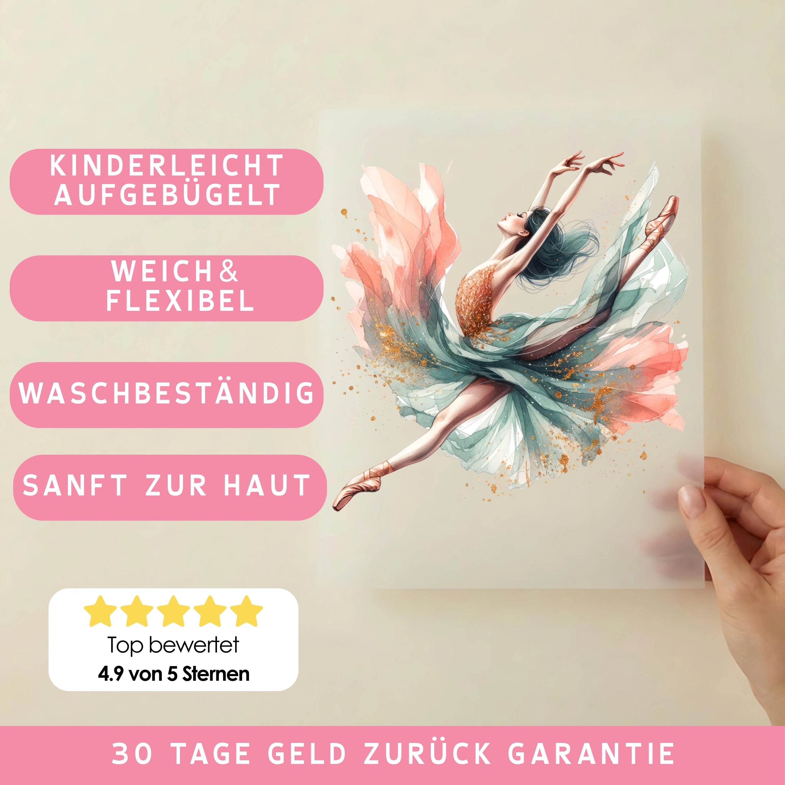 Bügelbild Tanz der Farben