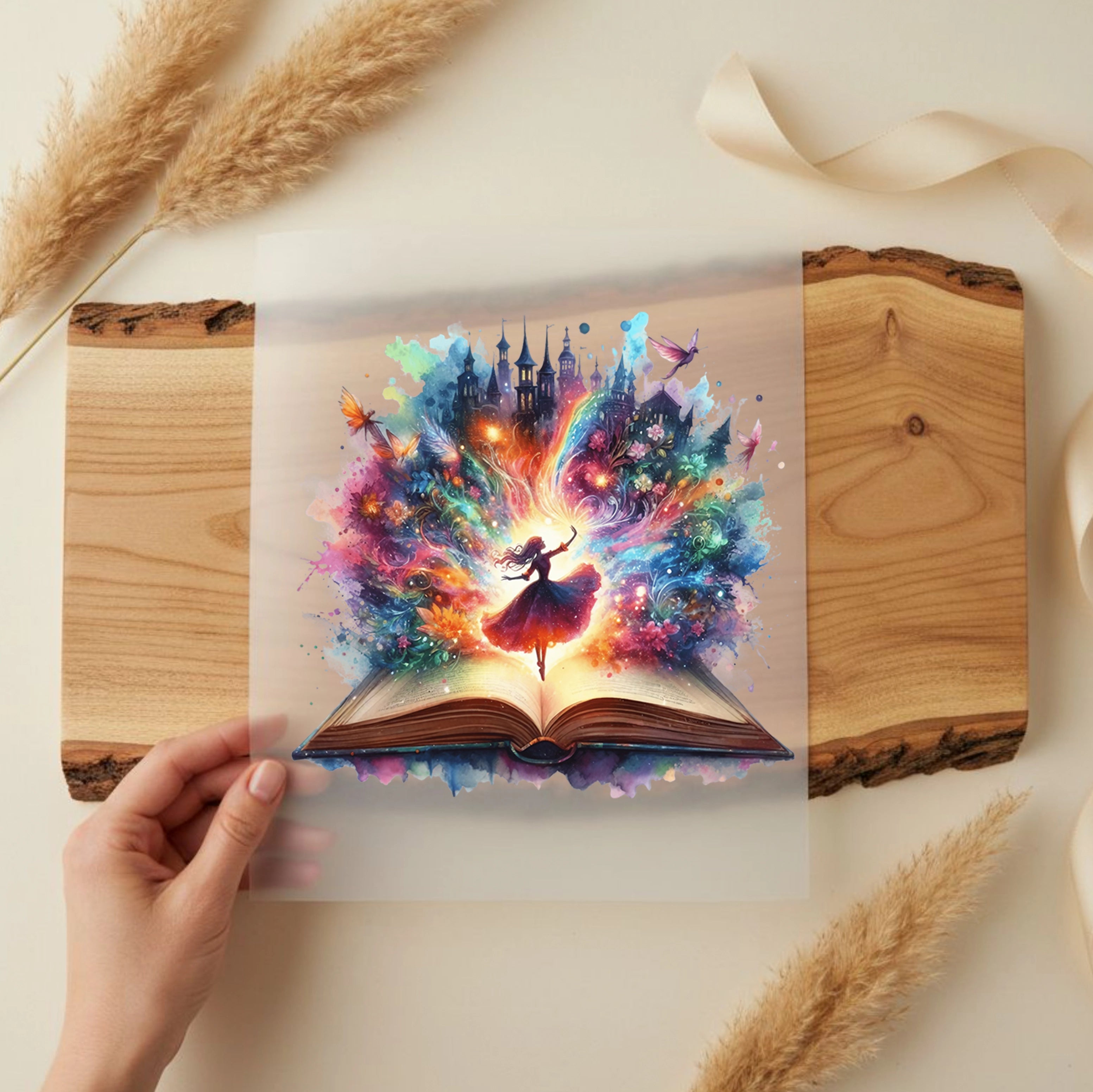 Bügelbild Zauberbuch Fiora Märchenschrift