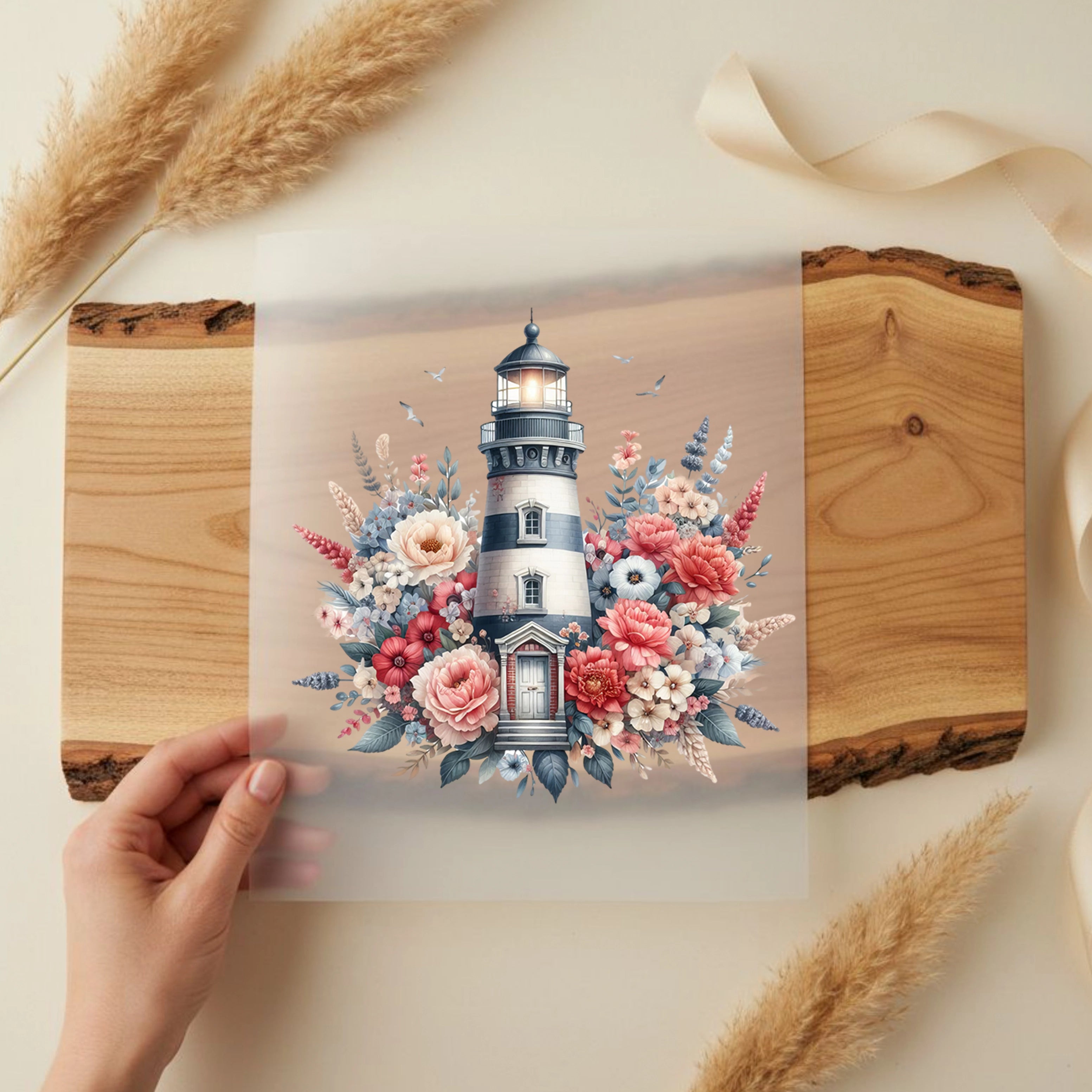 Bügelbild Blütenlicht am Meer