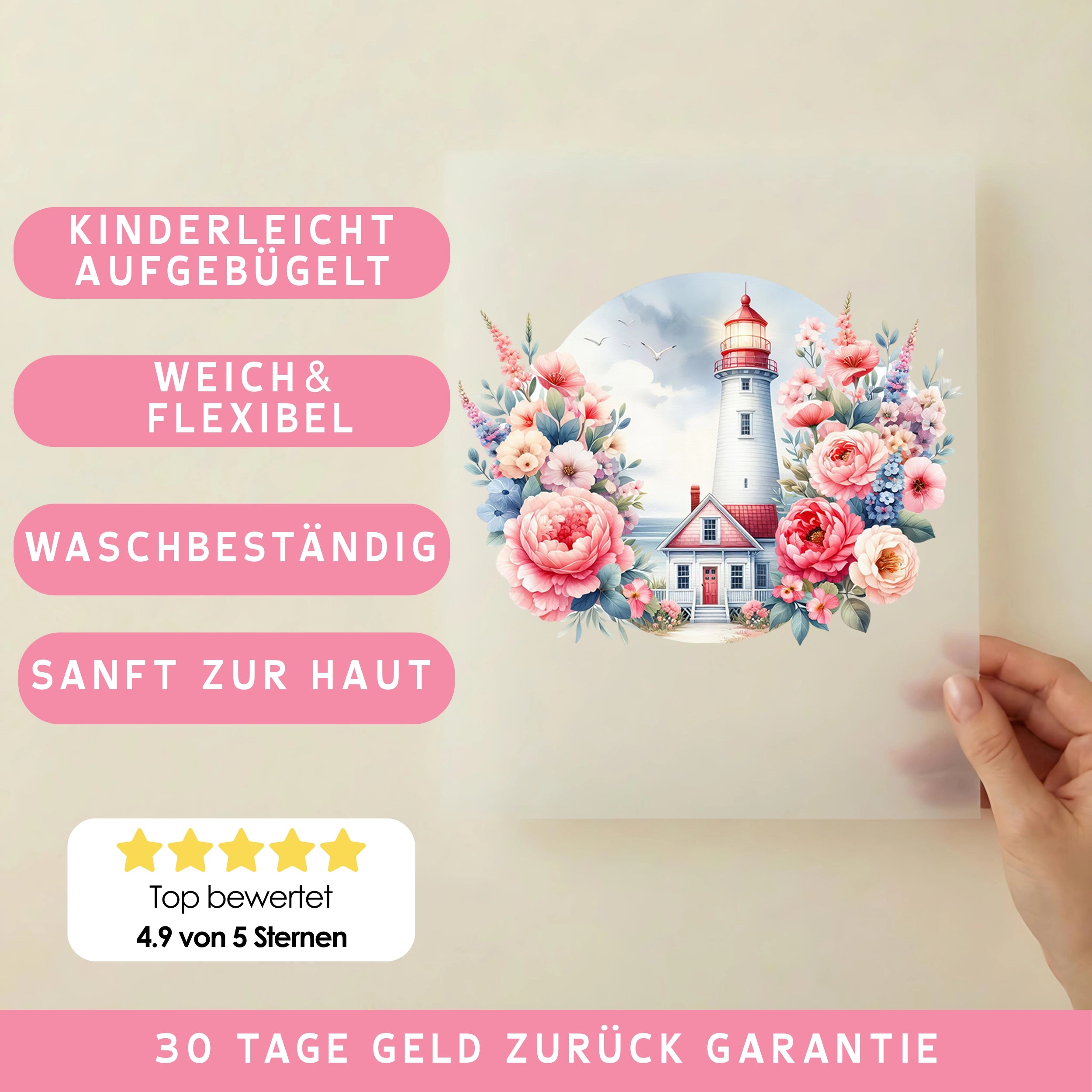 Bügelbild Küstenzauber in Pastell