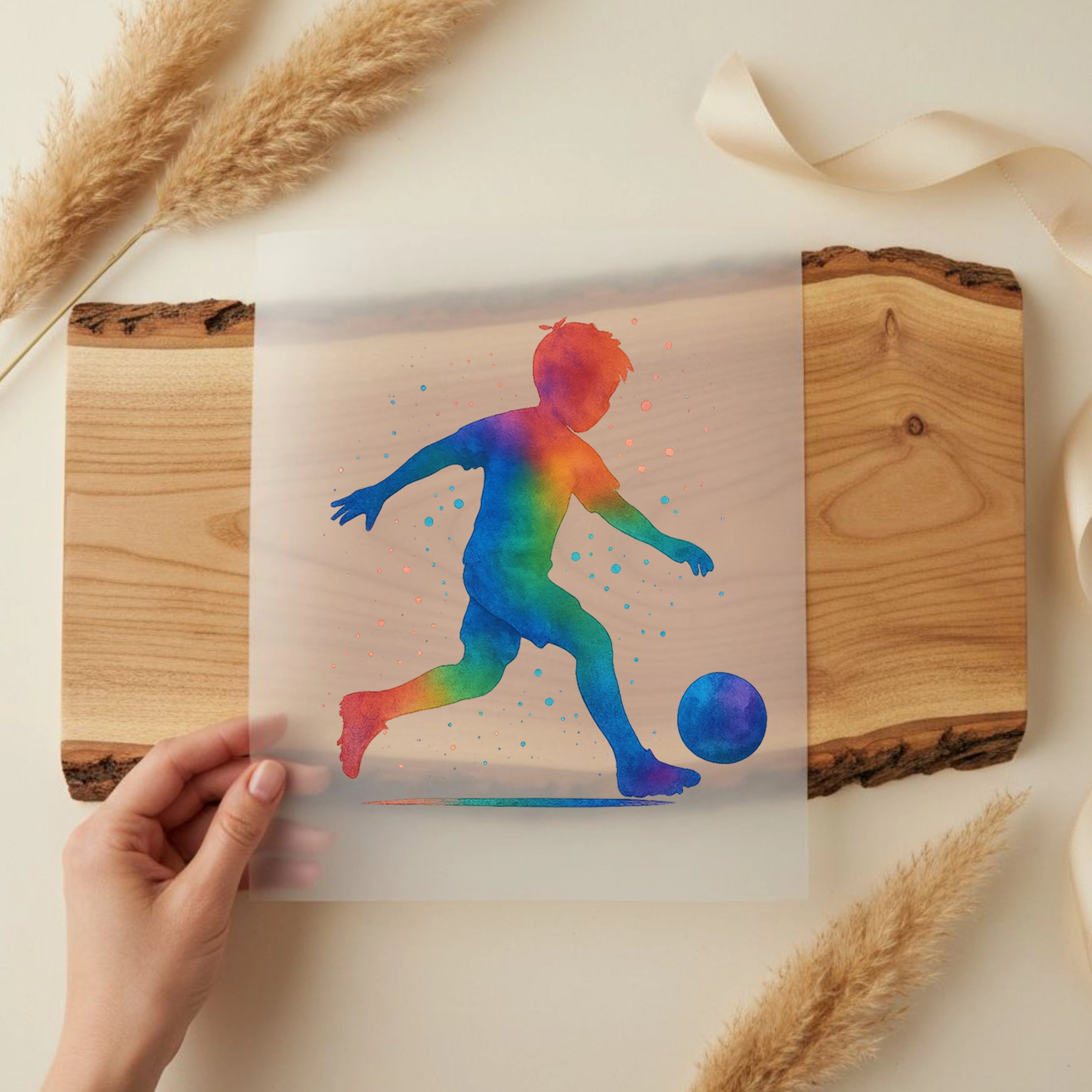 Bügelbild Fußballspieler Splash