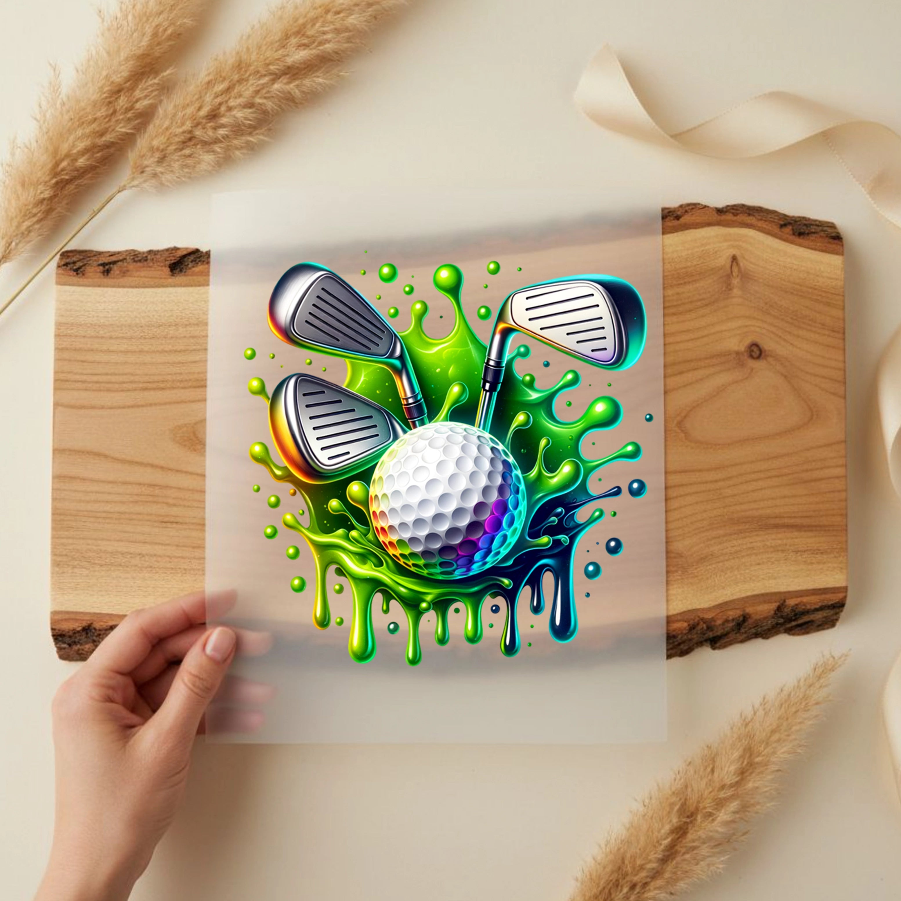 Bügelbild Bunte Golfzeit