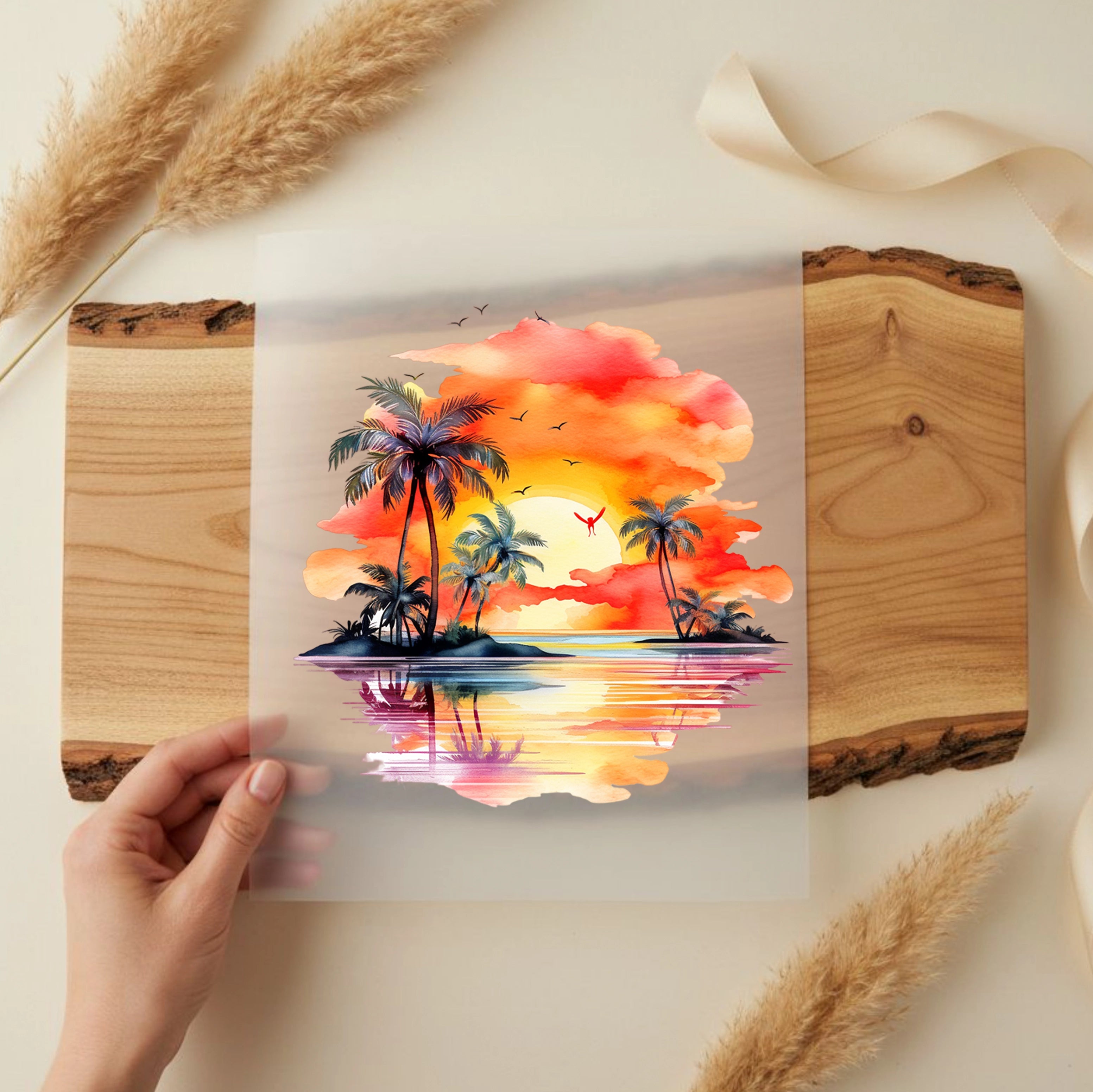 Bügelbild Sonnenuntergang Sommertraum