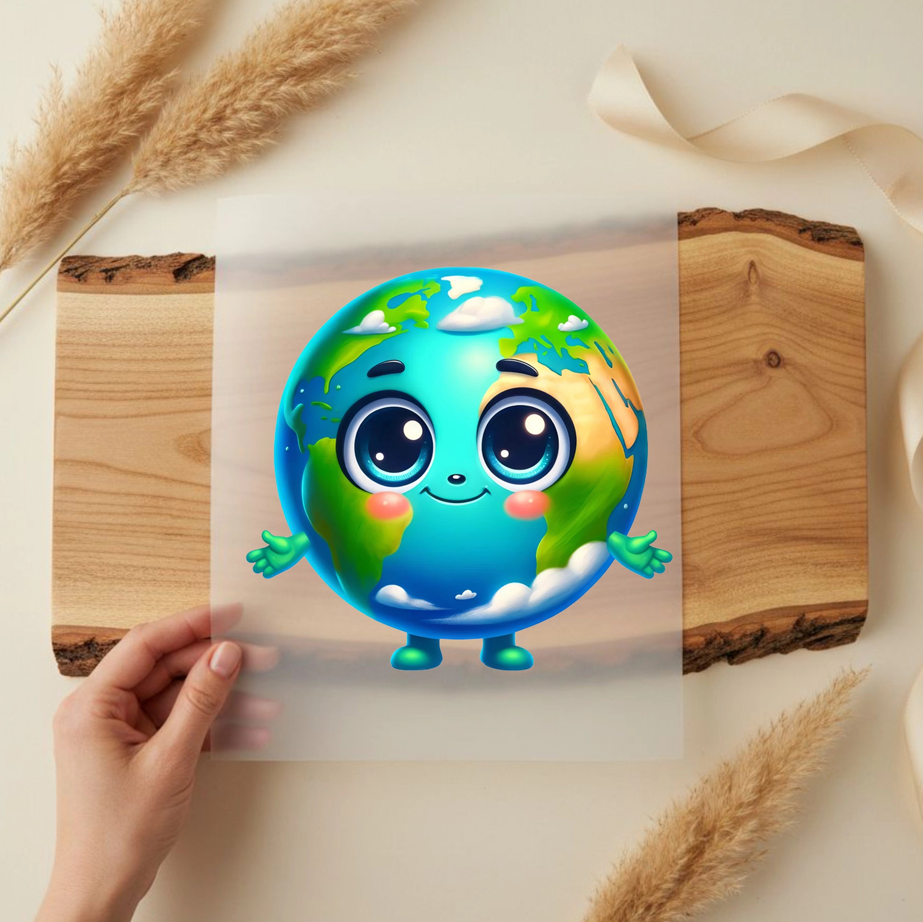 Bügelbild Fröhliche Welt