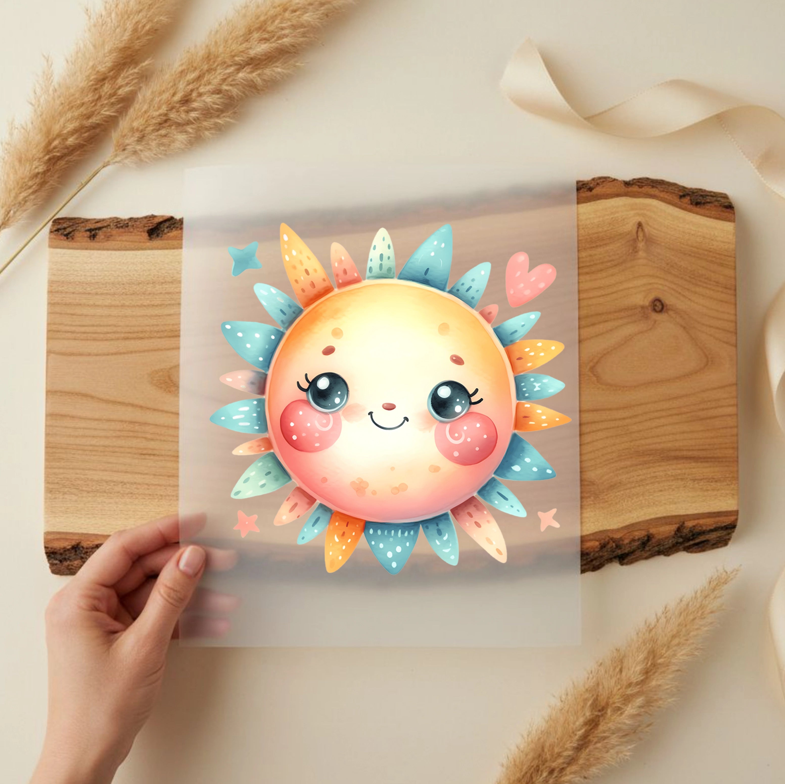 Bügelbild Sonne Glückliche Strahlen