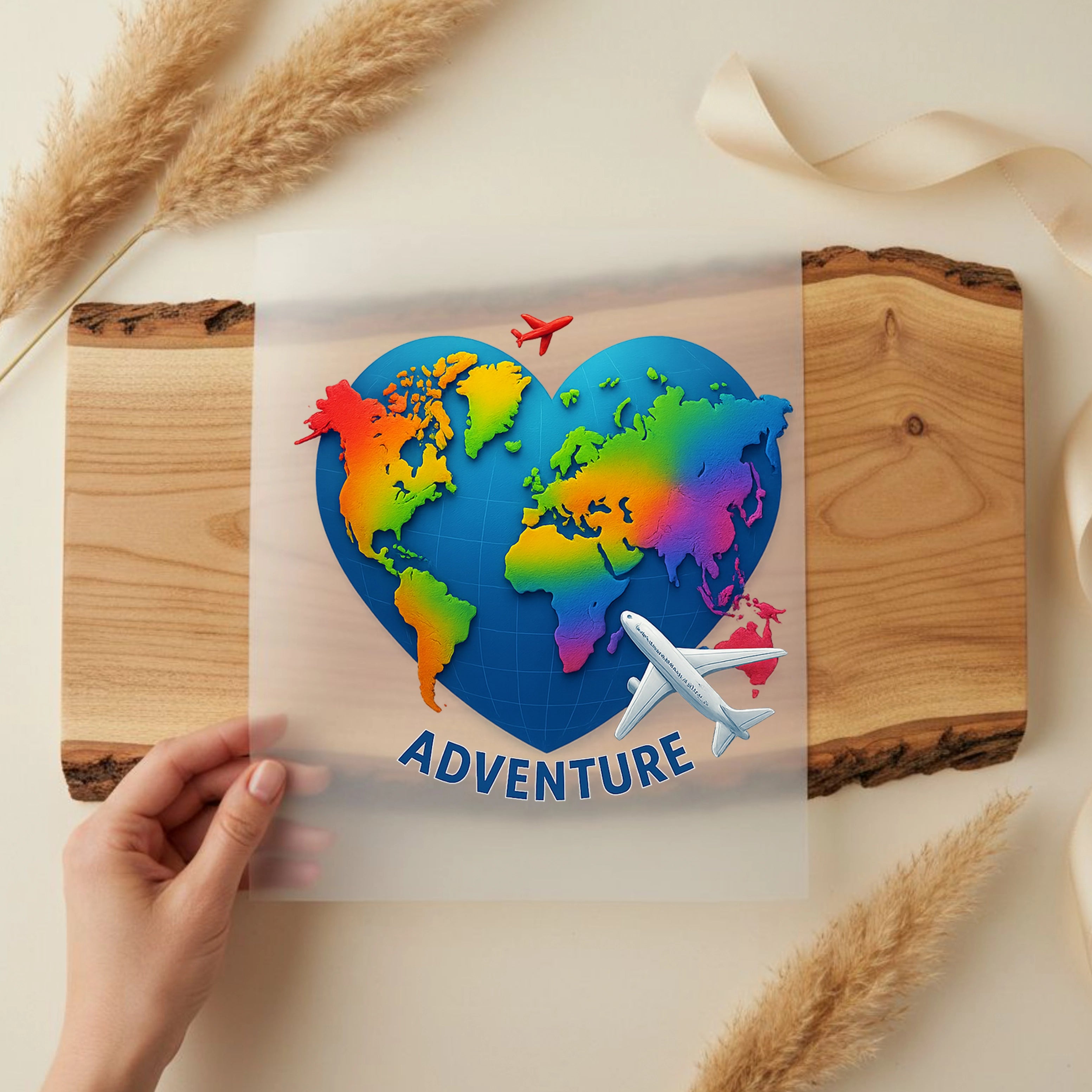 Bügelbild Adventure Herzliche Erde