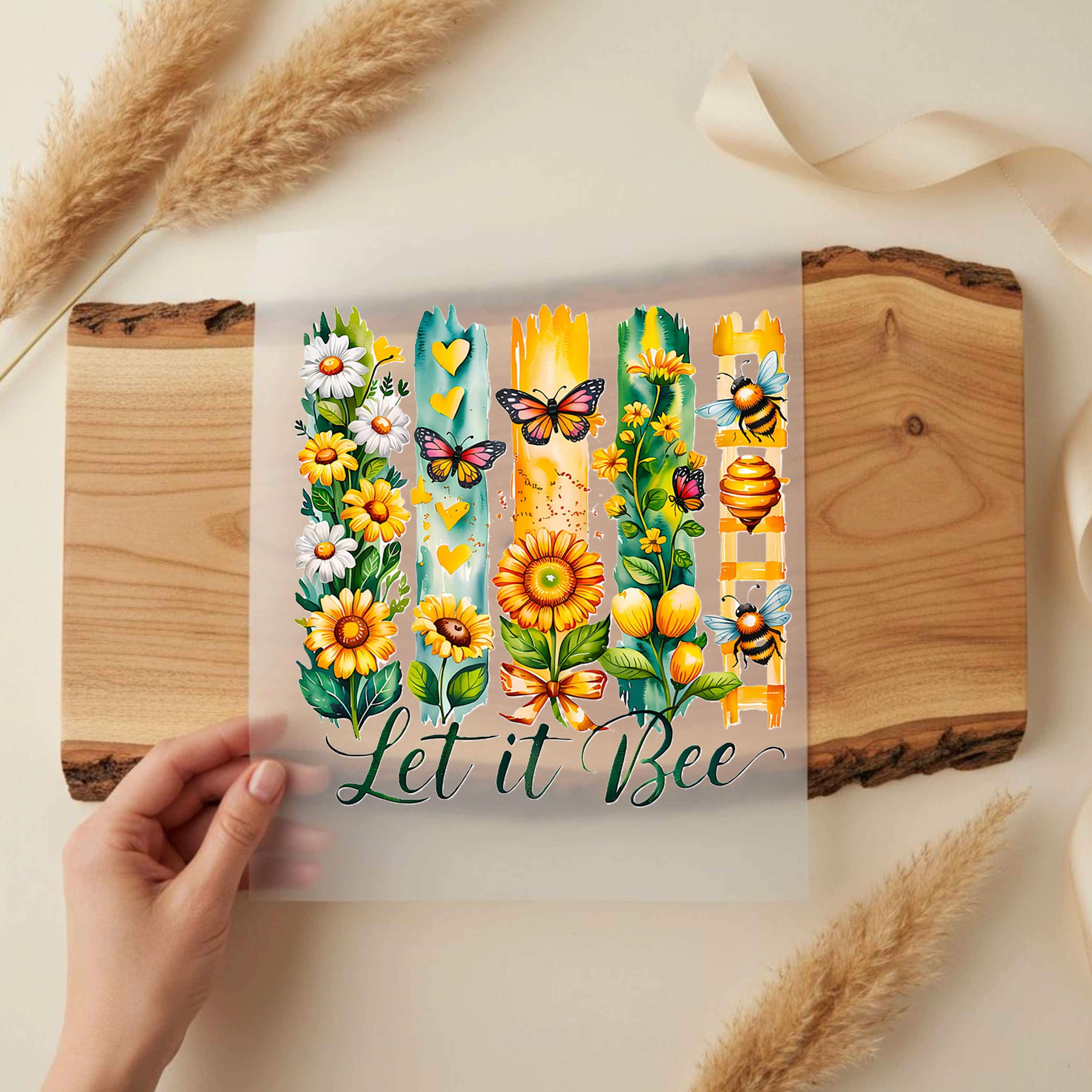 Bügelbild Gartenzauber Let it Bee