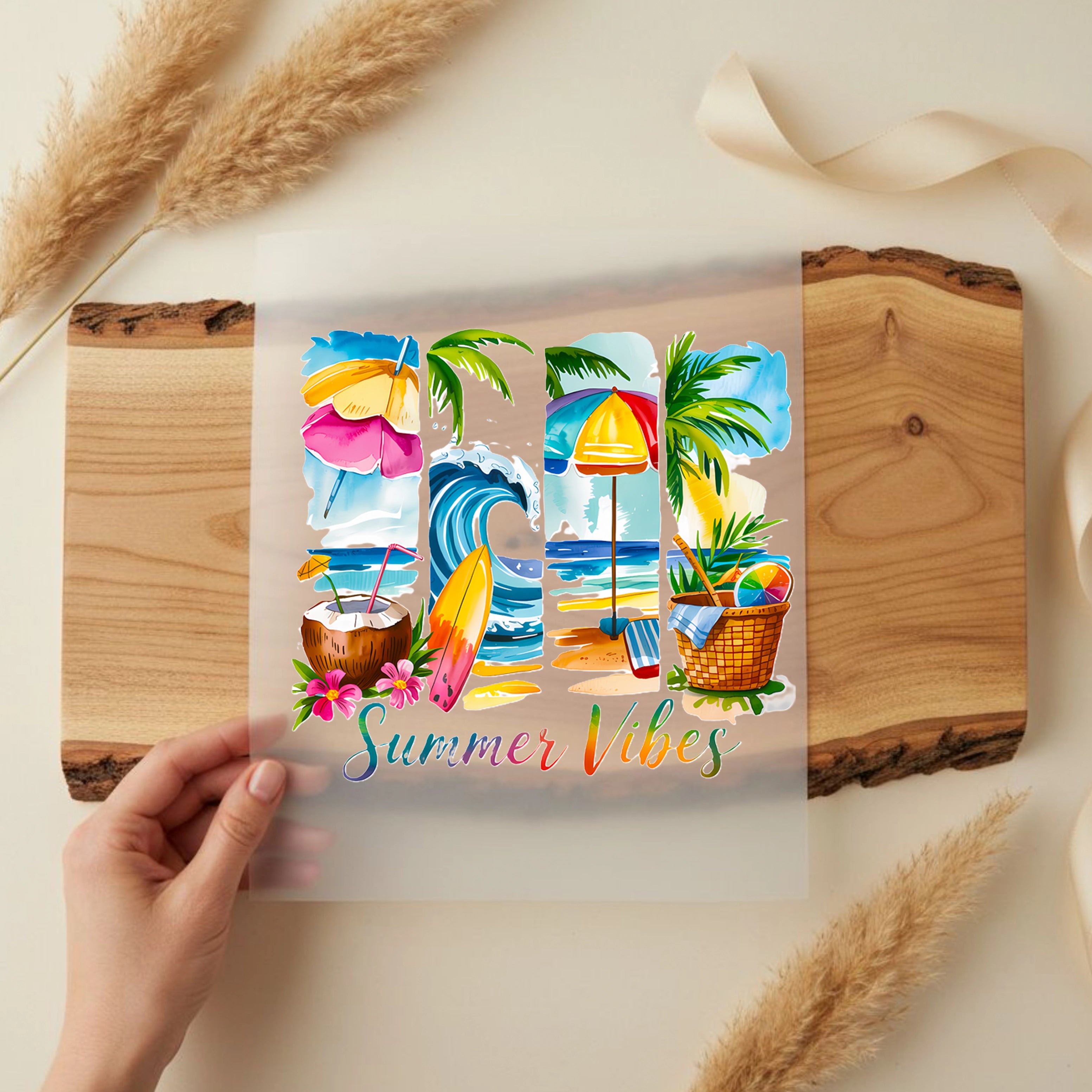 Bügelbild Summer Vibes Regenbogenlaune