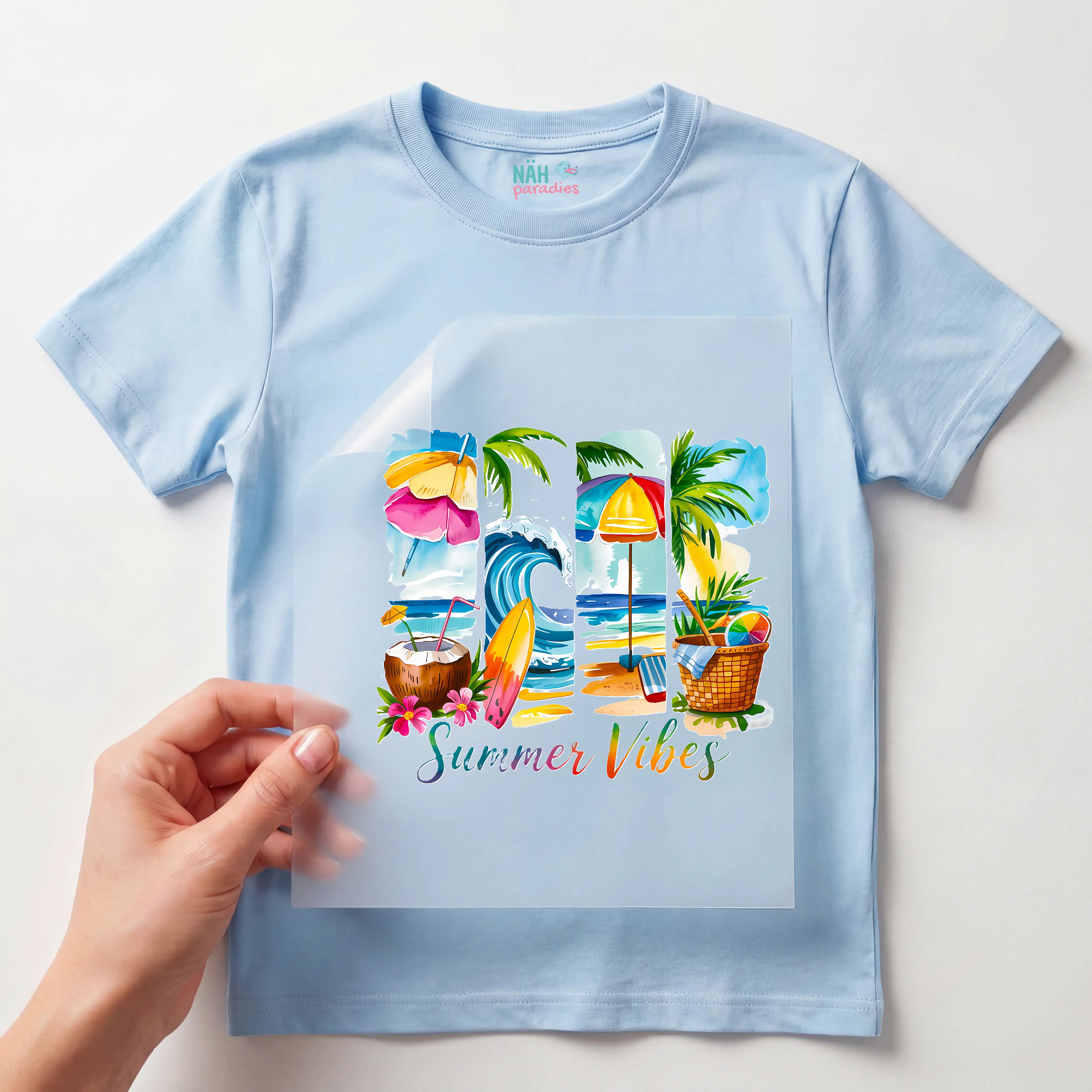 Bügelbild Summer Vibes Regenbogenlaune