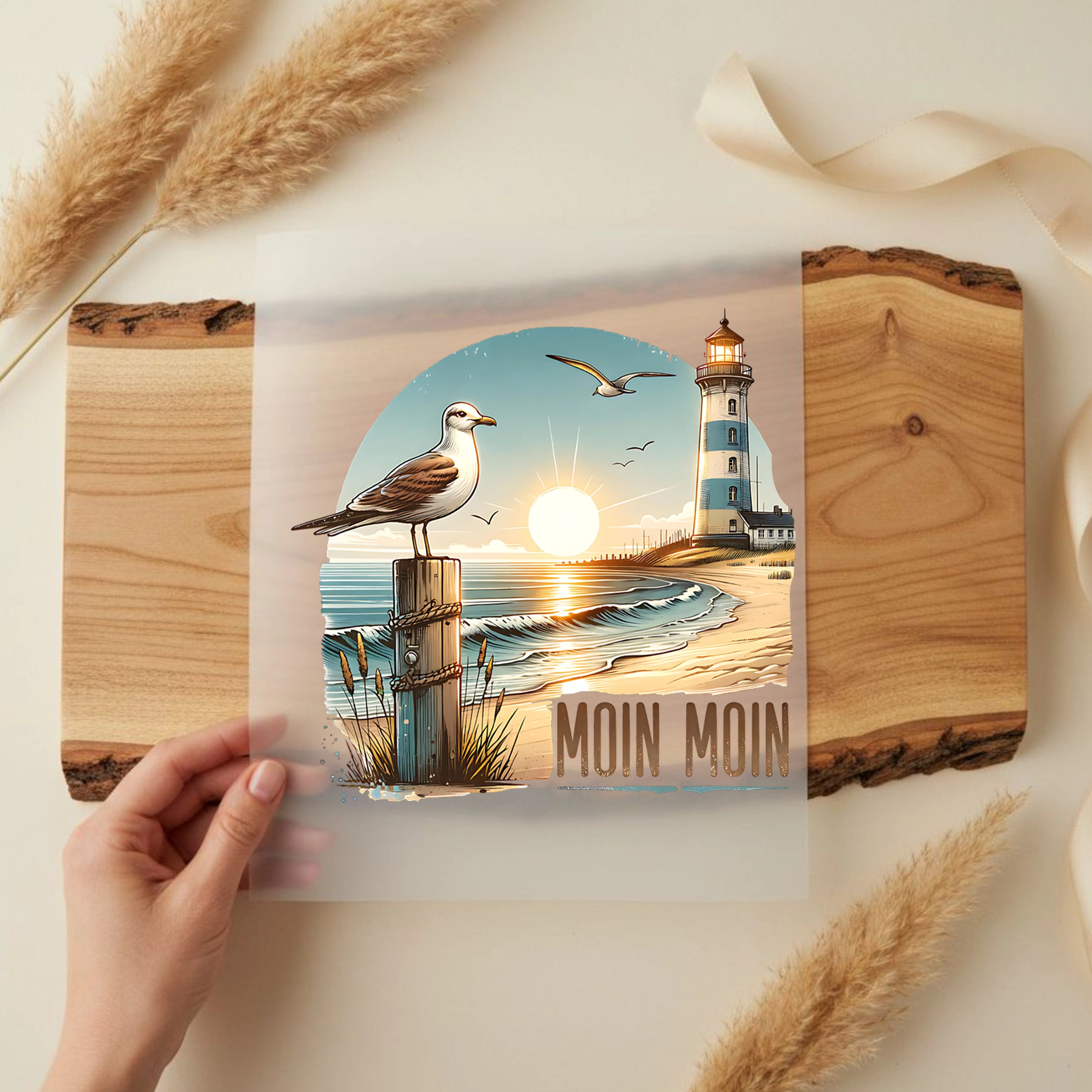 Bügelbild Moin Moin