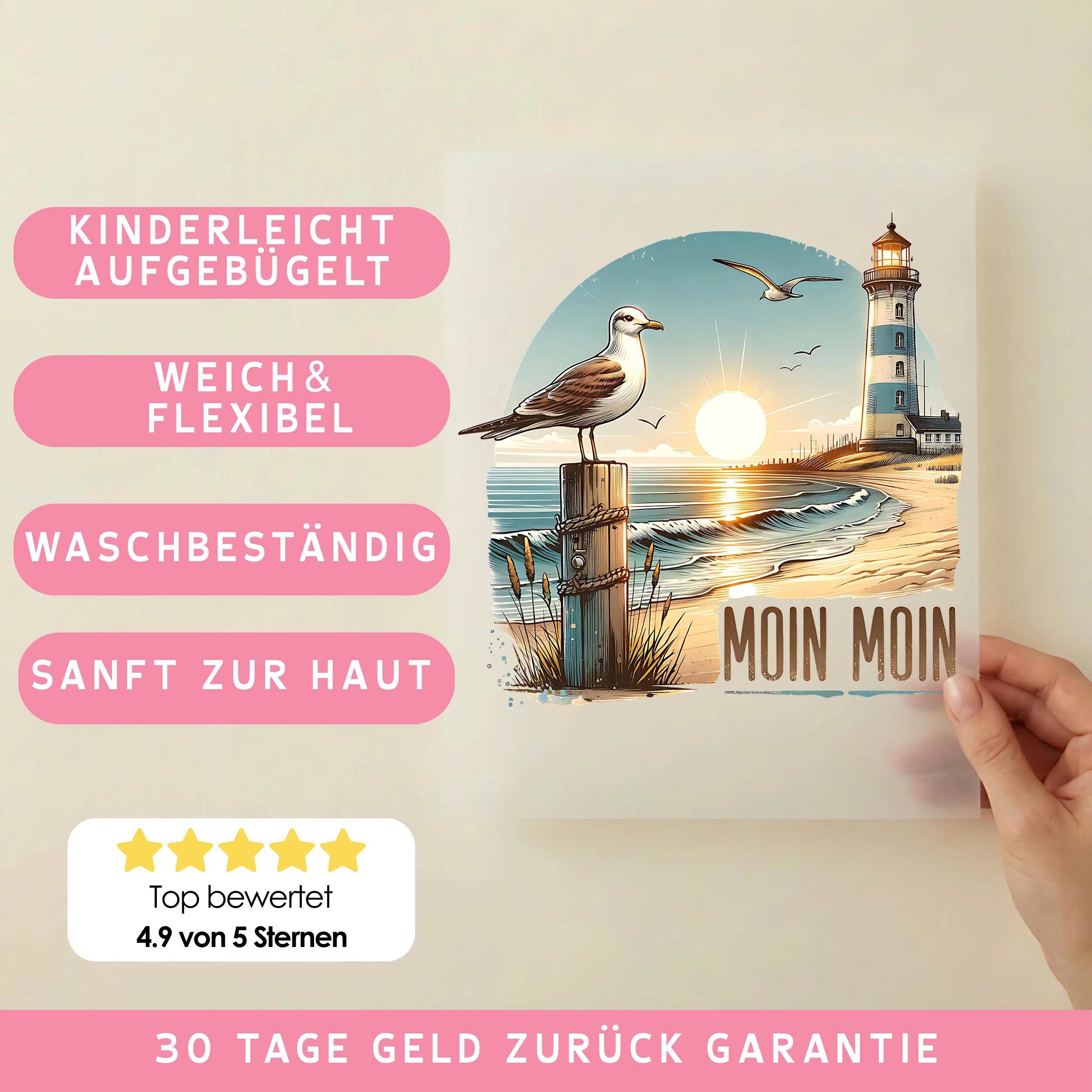 Bügelbild Moin Moin