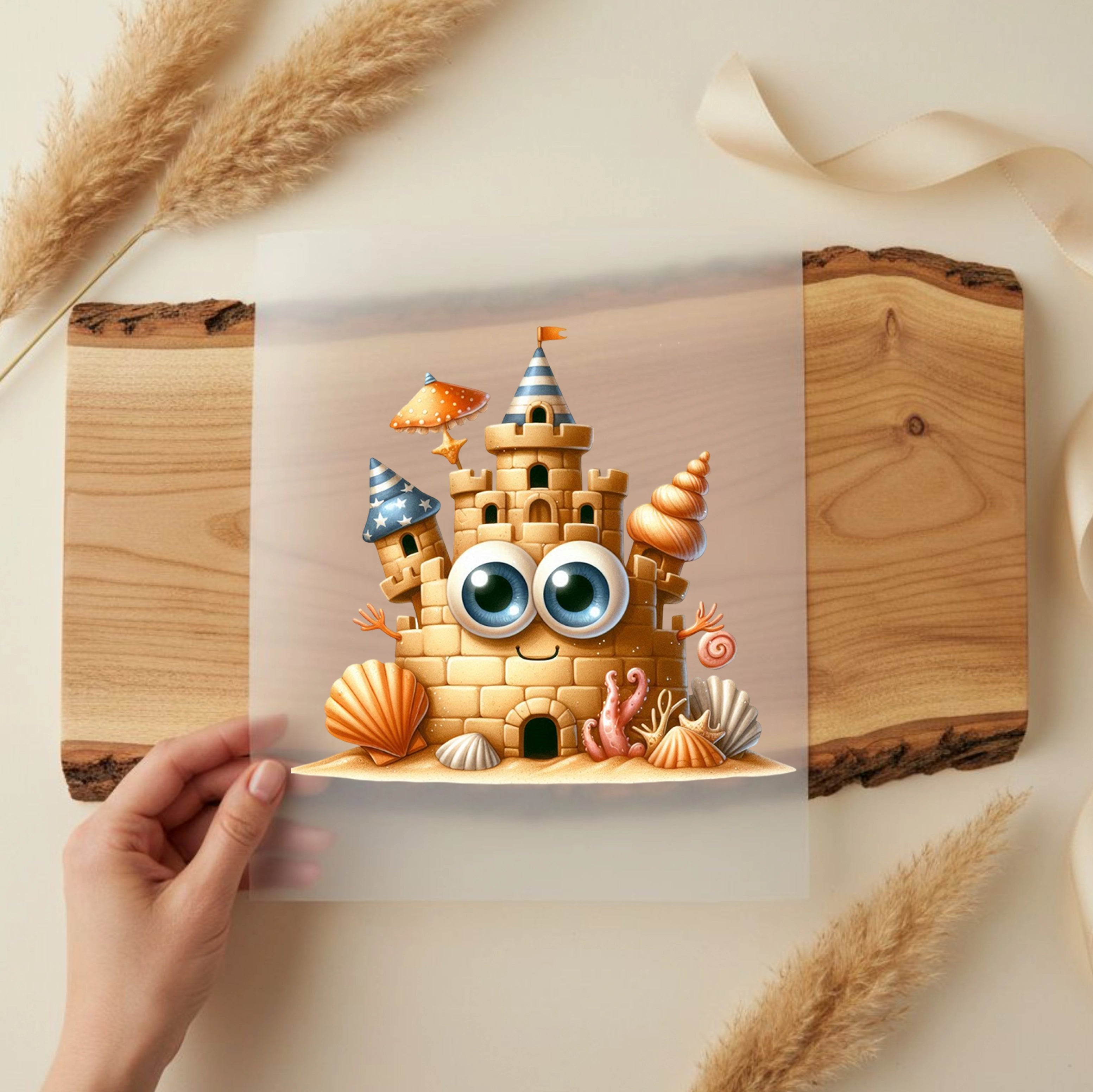 Bügelbild Sandburg Meerlaune