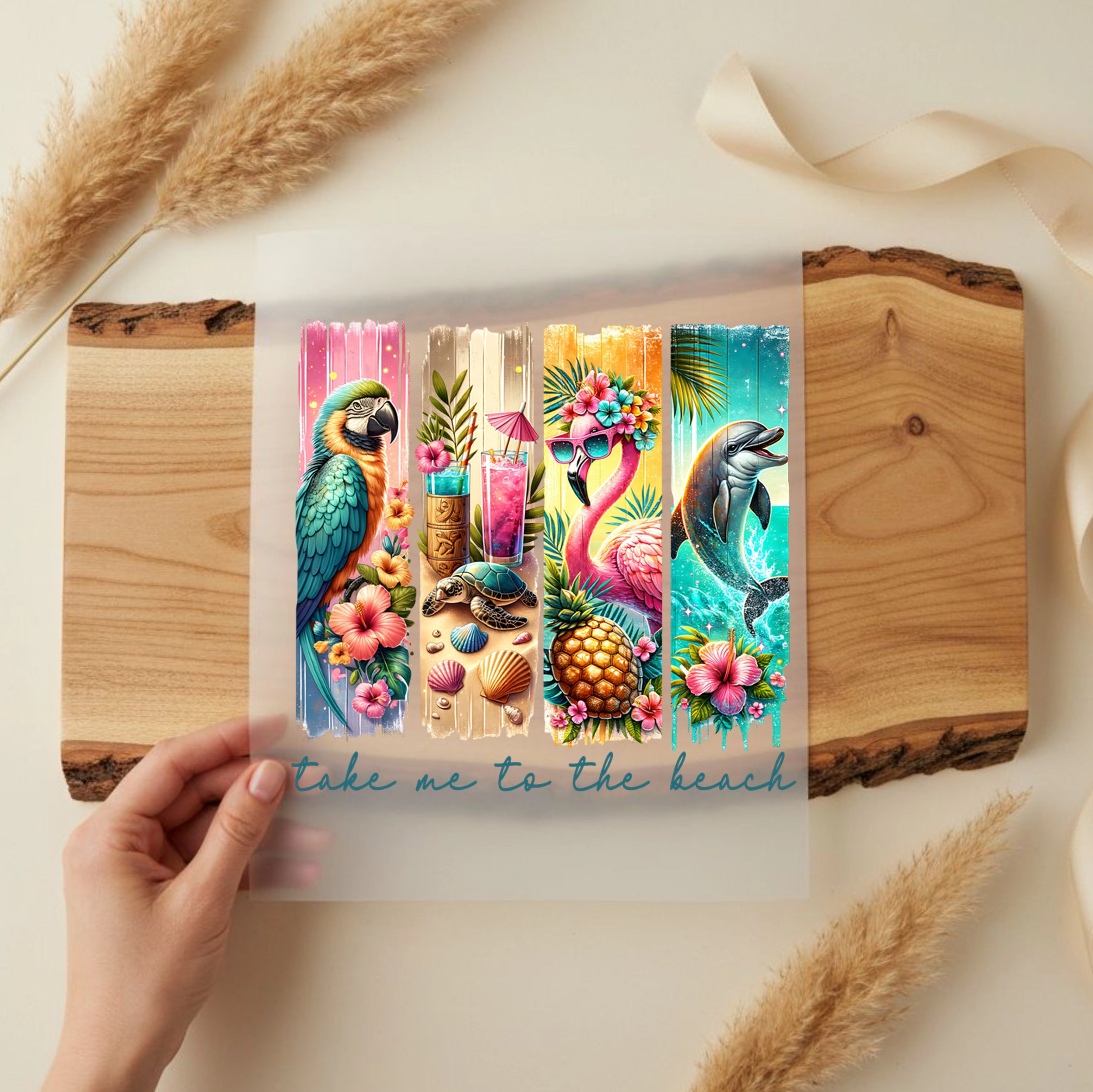 Bügelbild Tropenfreunde am Meer