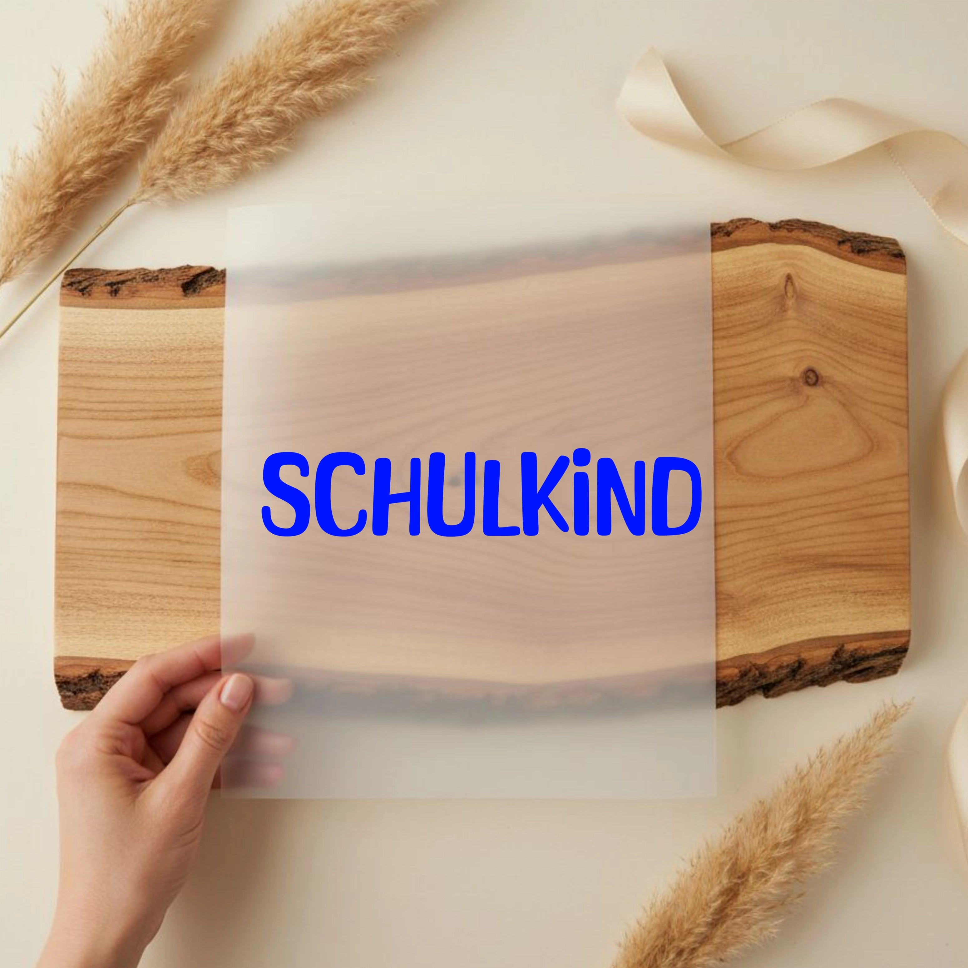 Bügelbild Schriftzug 1 Schulkind