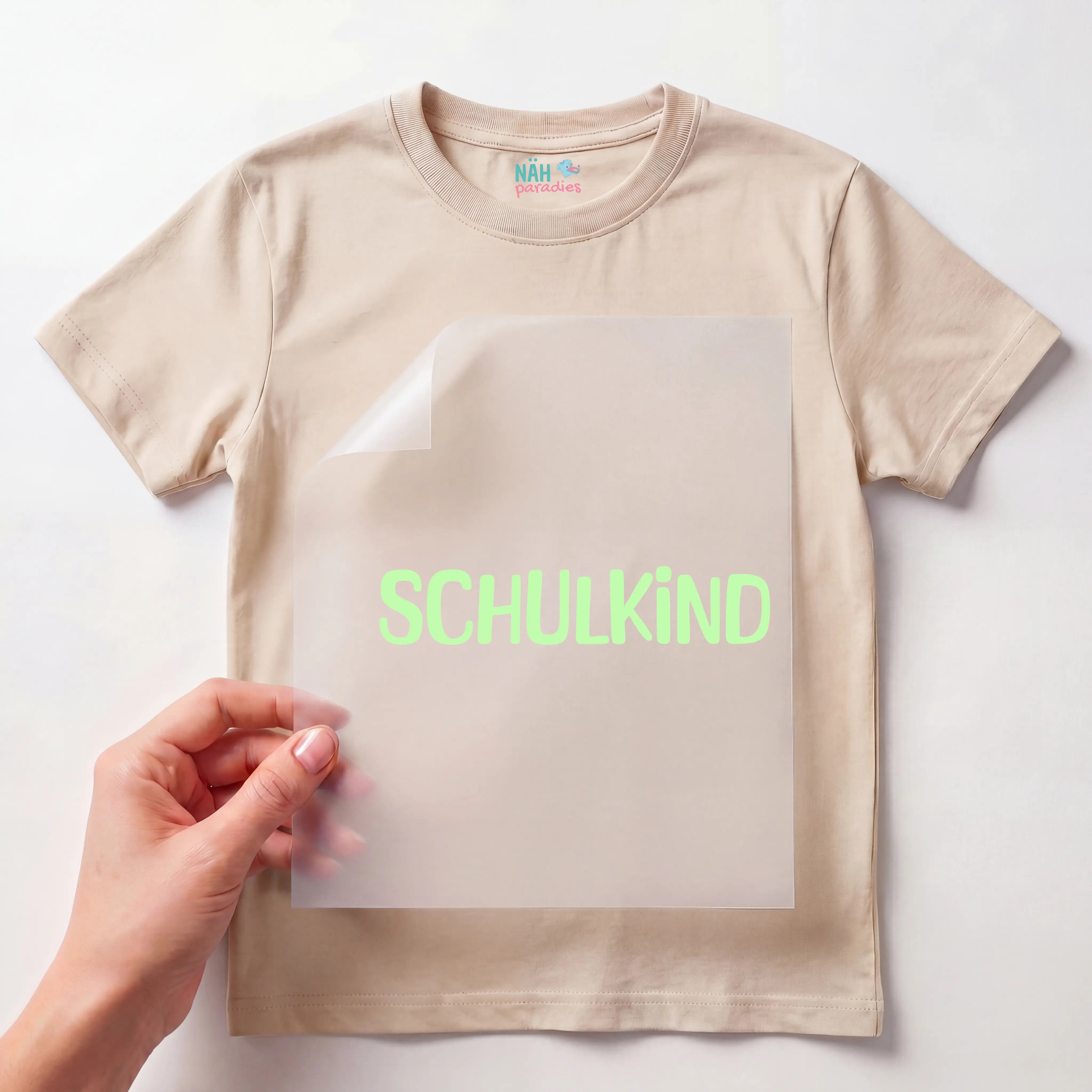 Bügelbild Schriftzug 1 Schulkind
