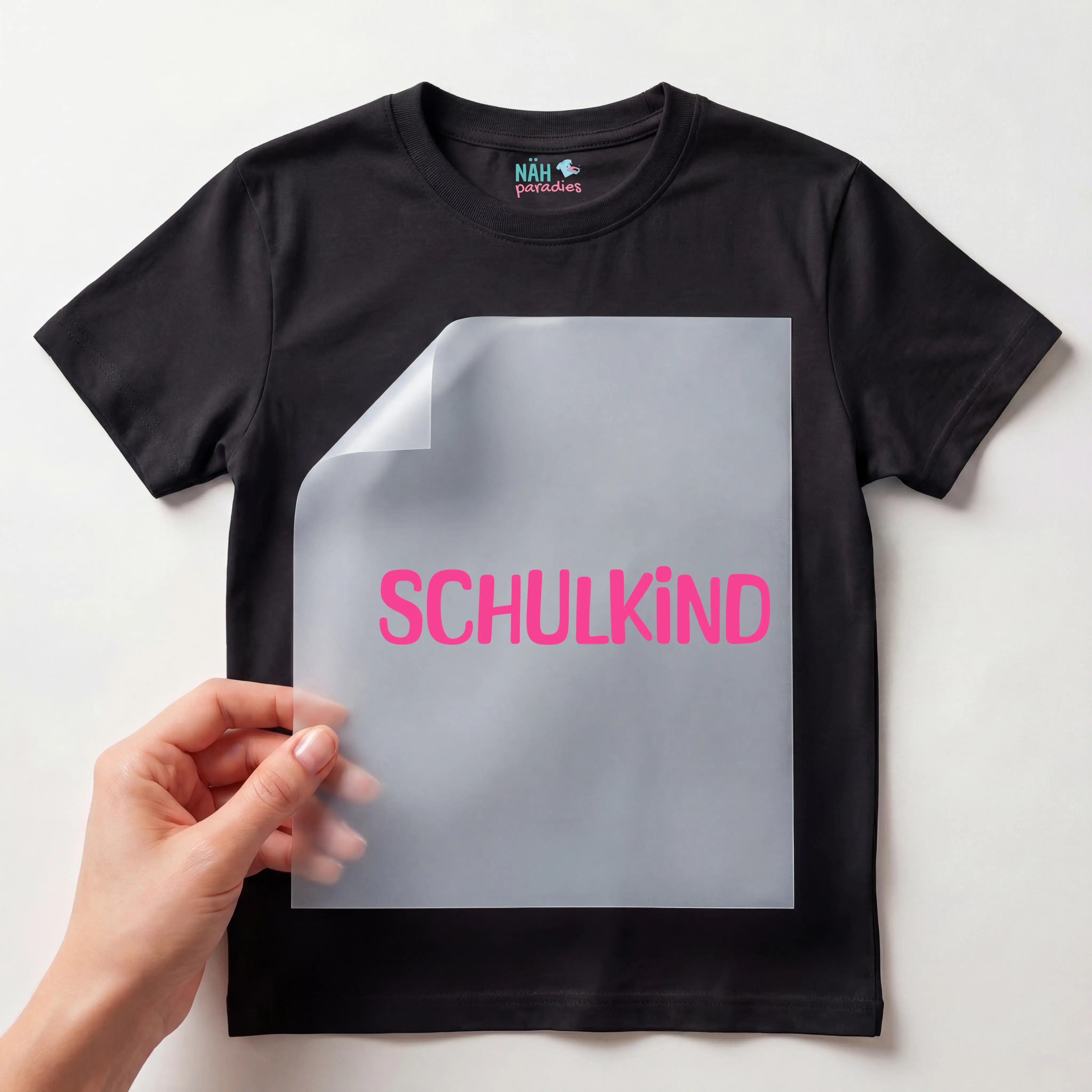 Bügelbild Schriftzug 1 Schulkind