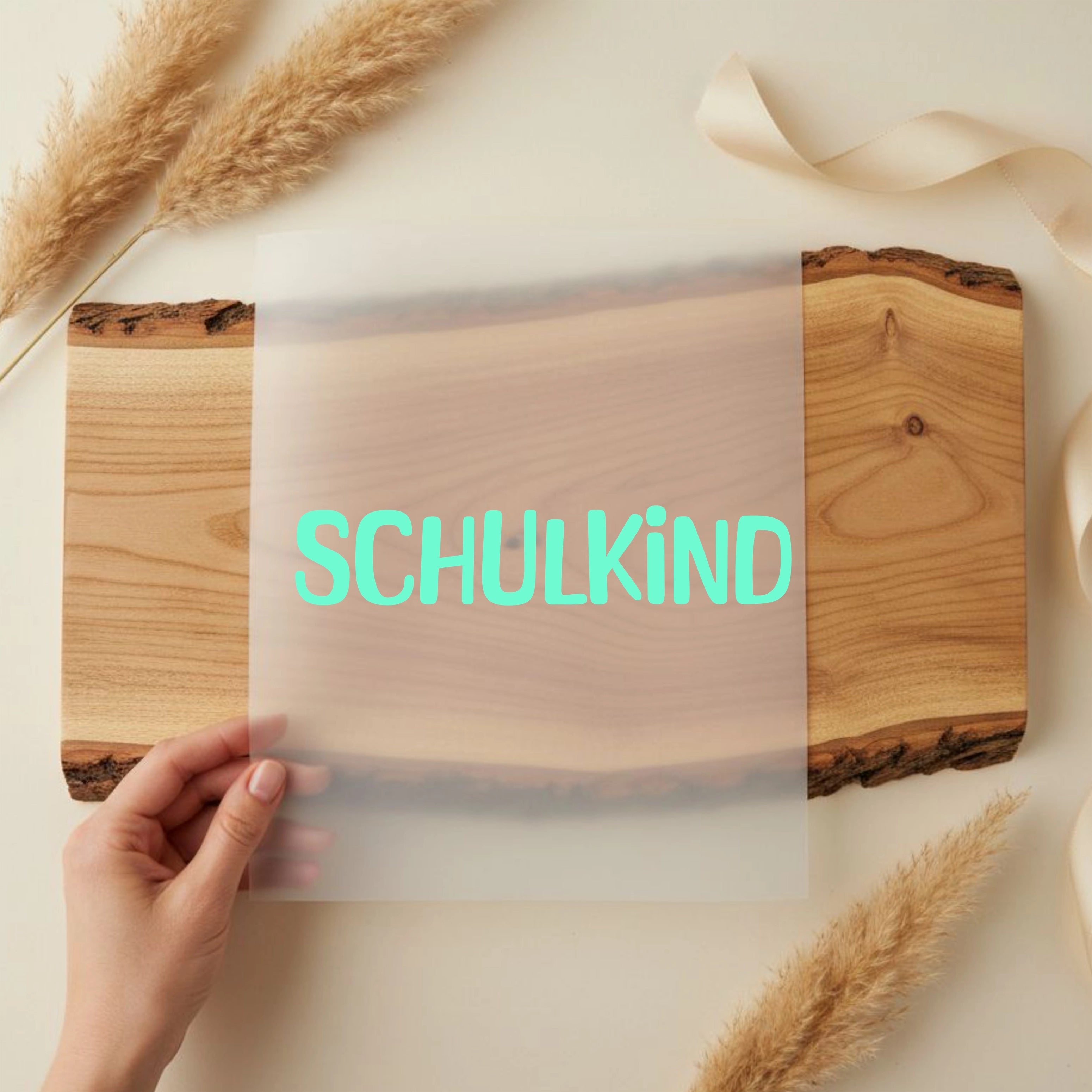 Bügelbild Schriftzug 1 Schulkind