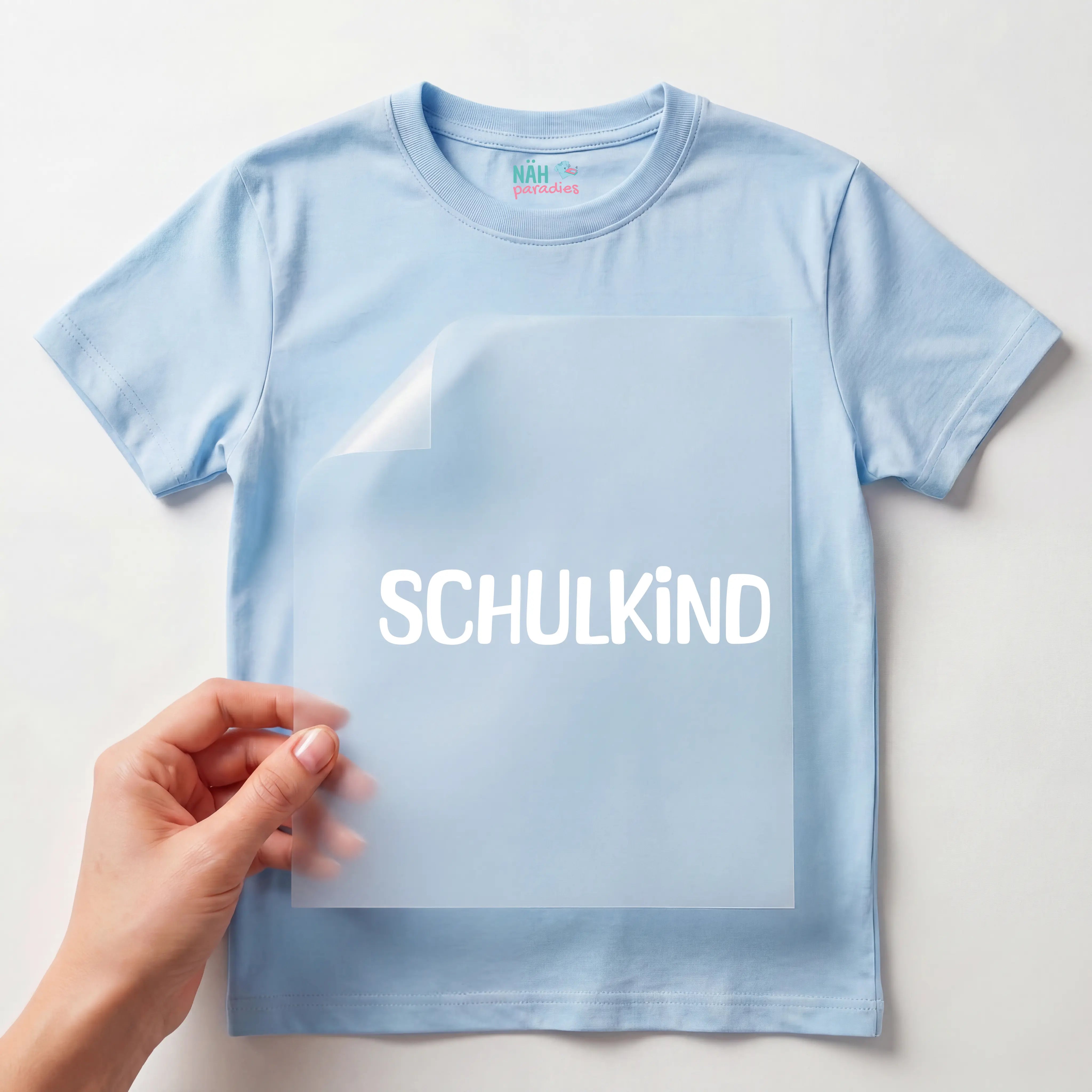 Bügelbild Schriftzug 1 Schulkind