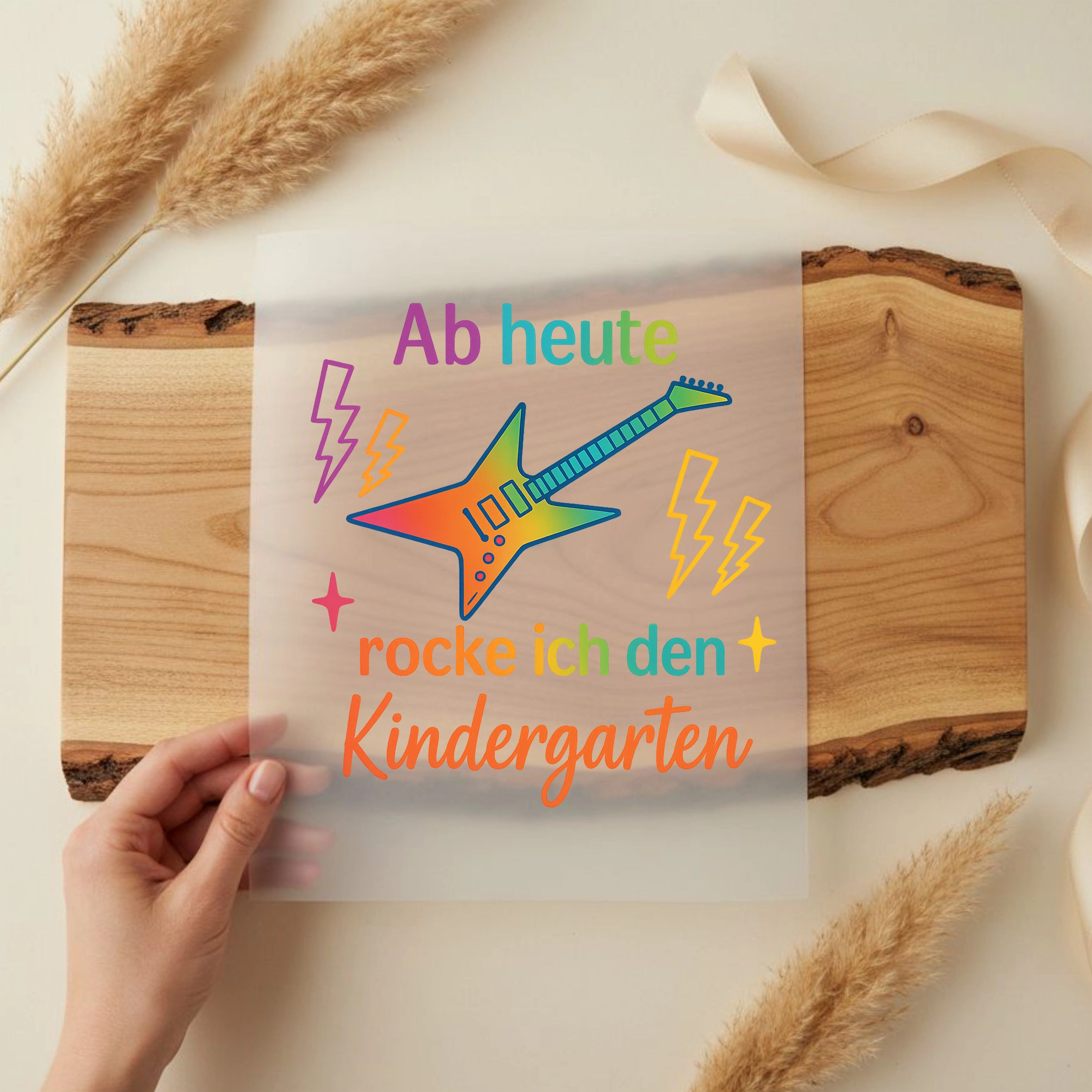Bügelbild Ab heute rocke ich den Kindergarten